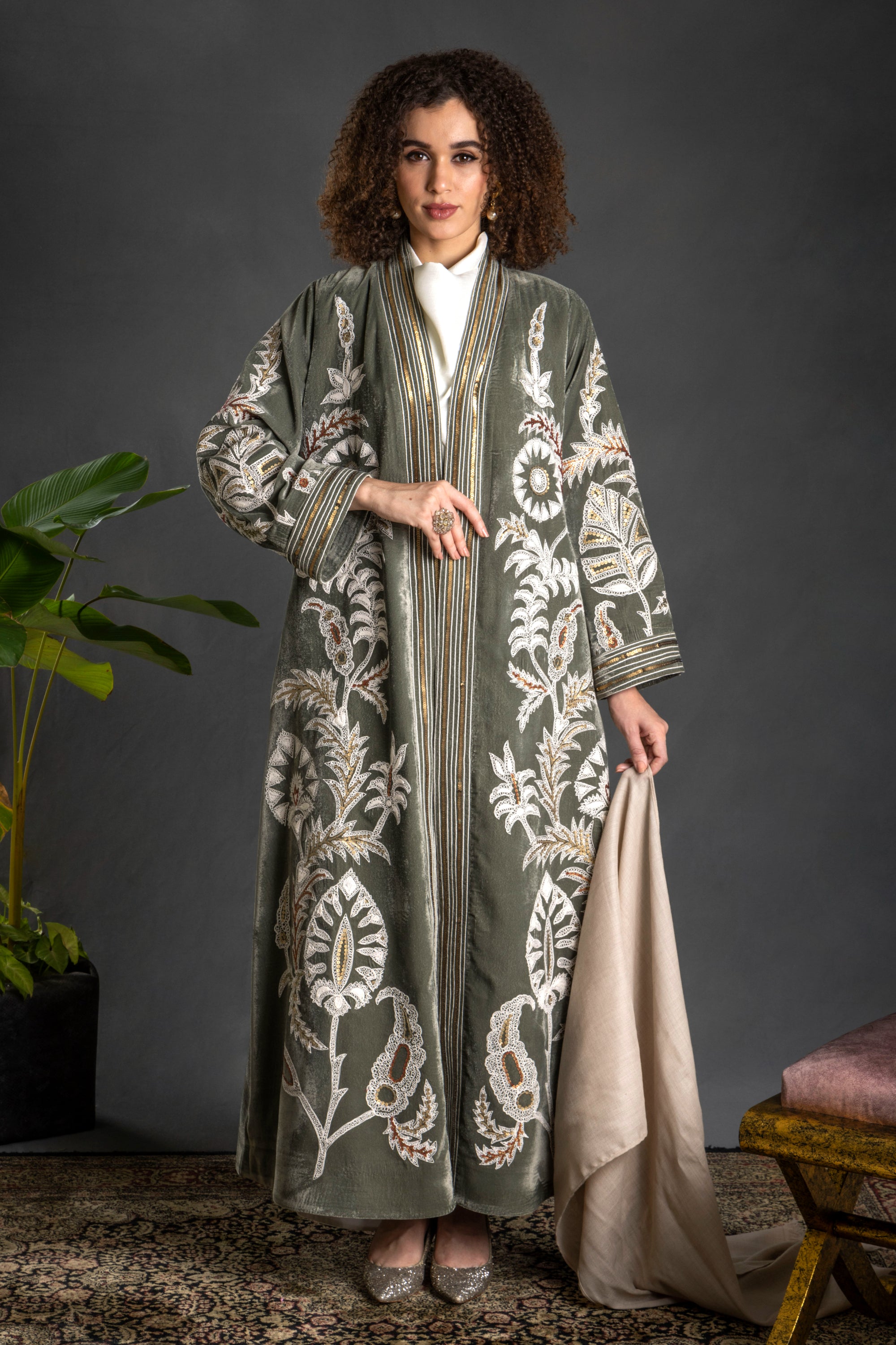 Rola Embroidered Abaya with Embellishment