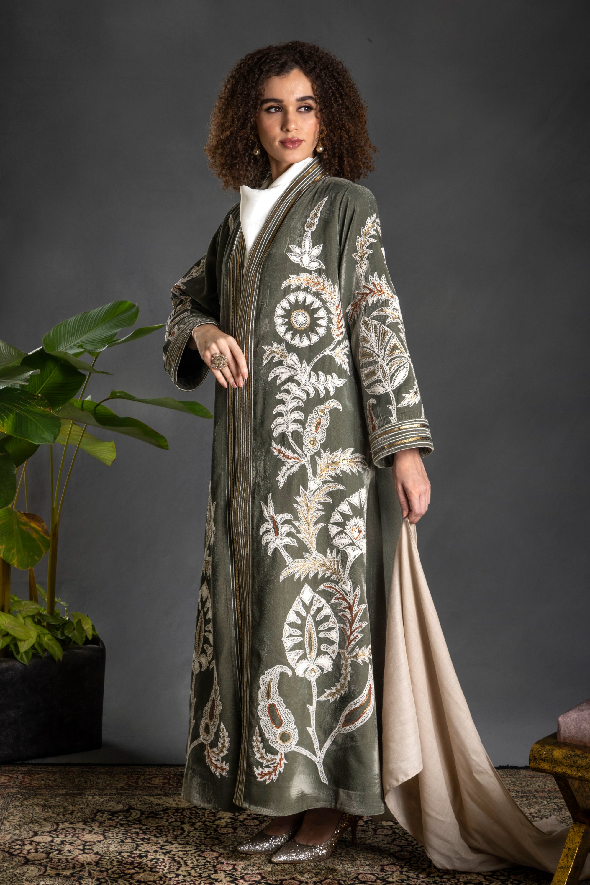 Rola Embroidered Abaya with Embellishment