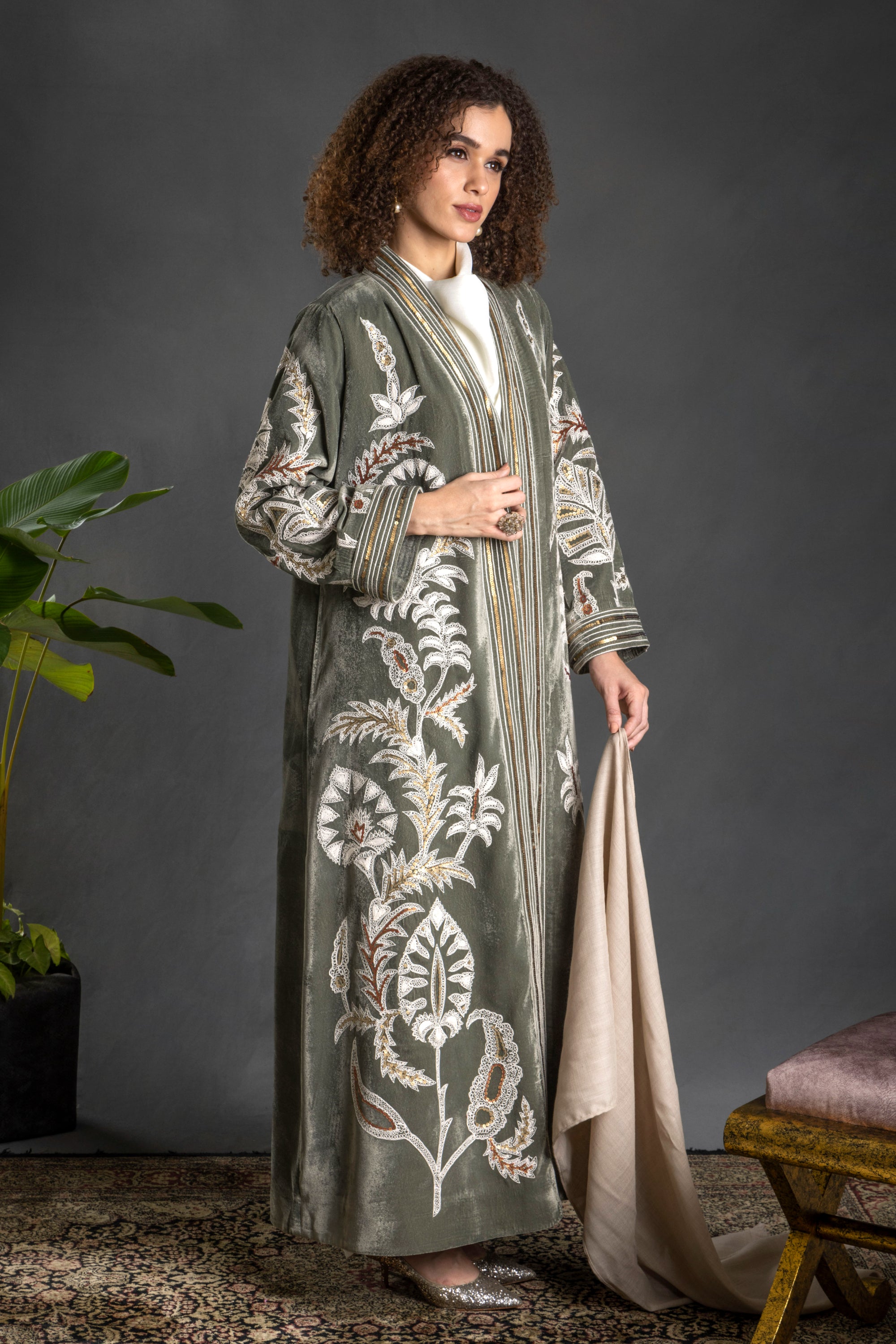 Rola Embroidered Abaya with Embellishment