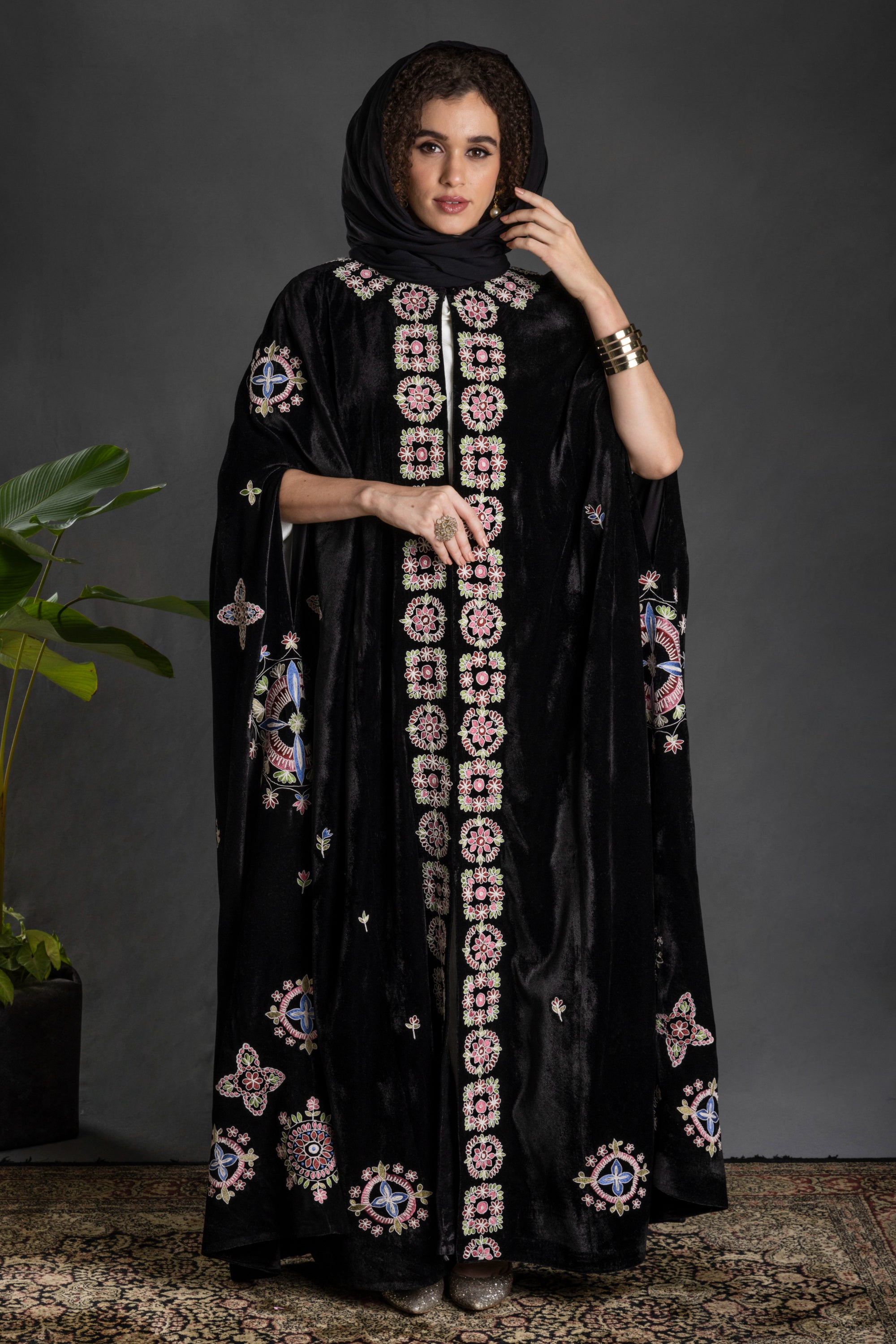 Tahani Embroidered Cape