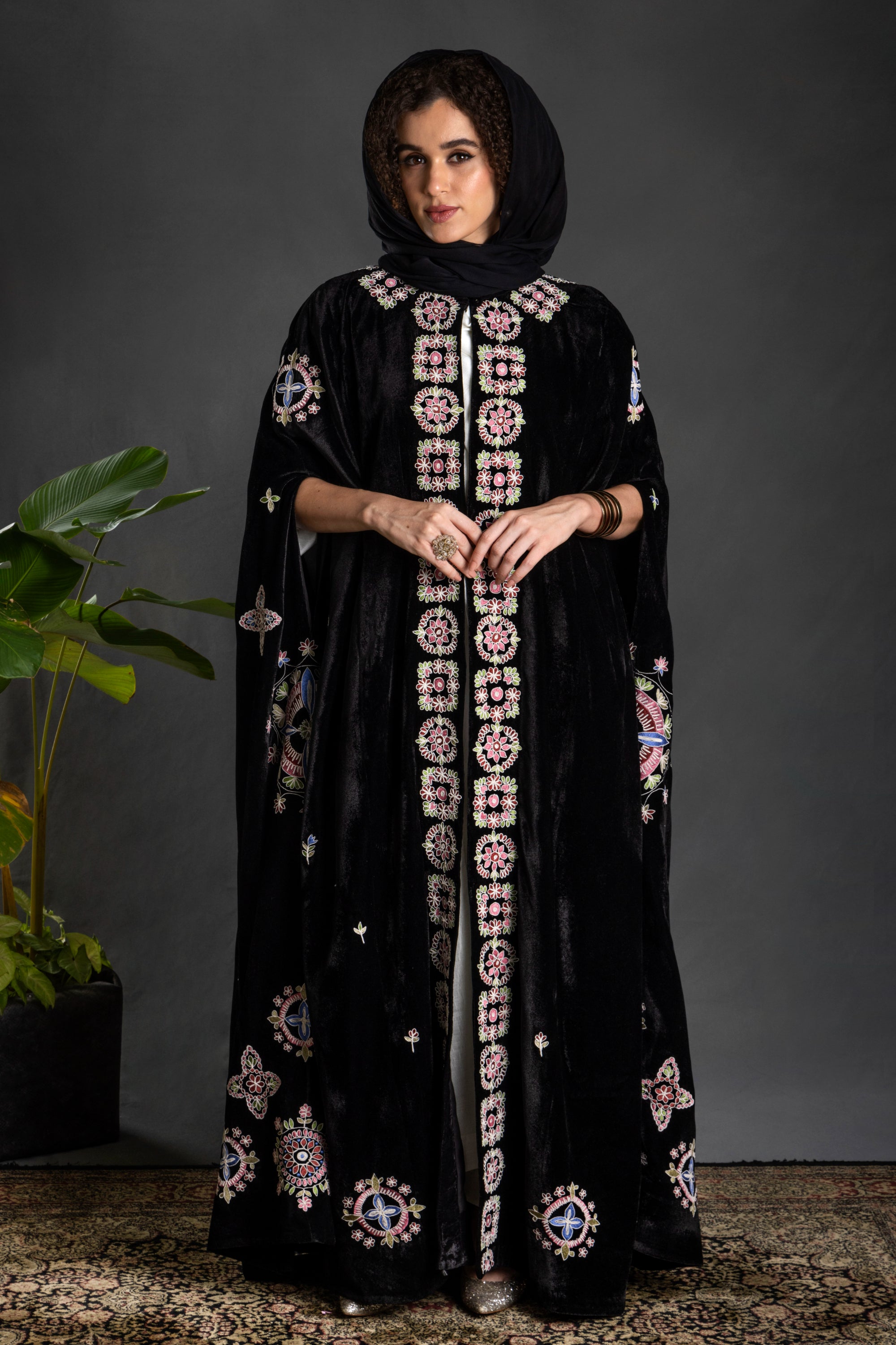 Tahani Embroidered Cape