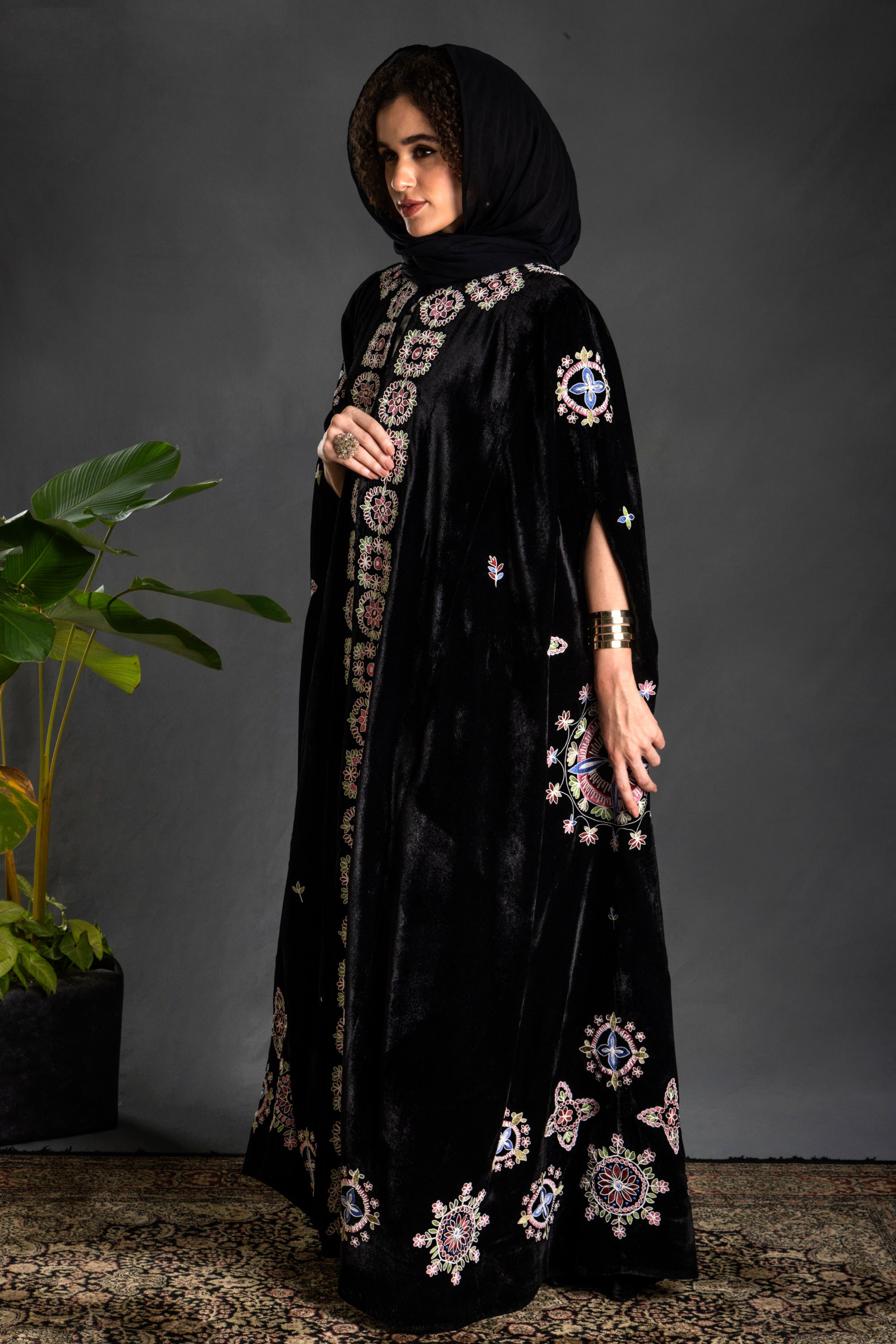 Tahani Embroidered Cape