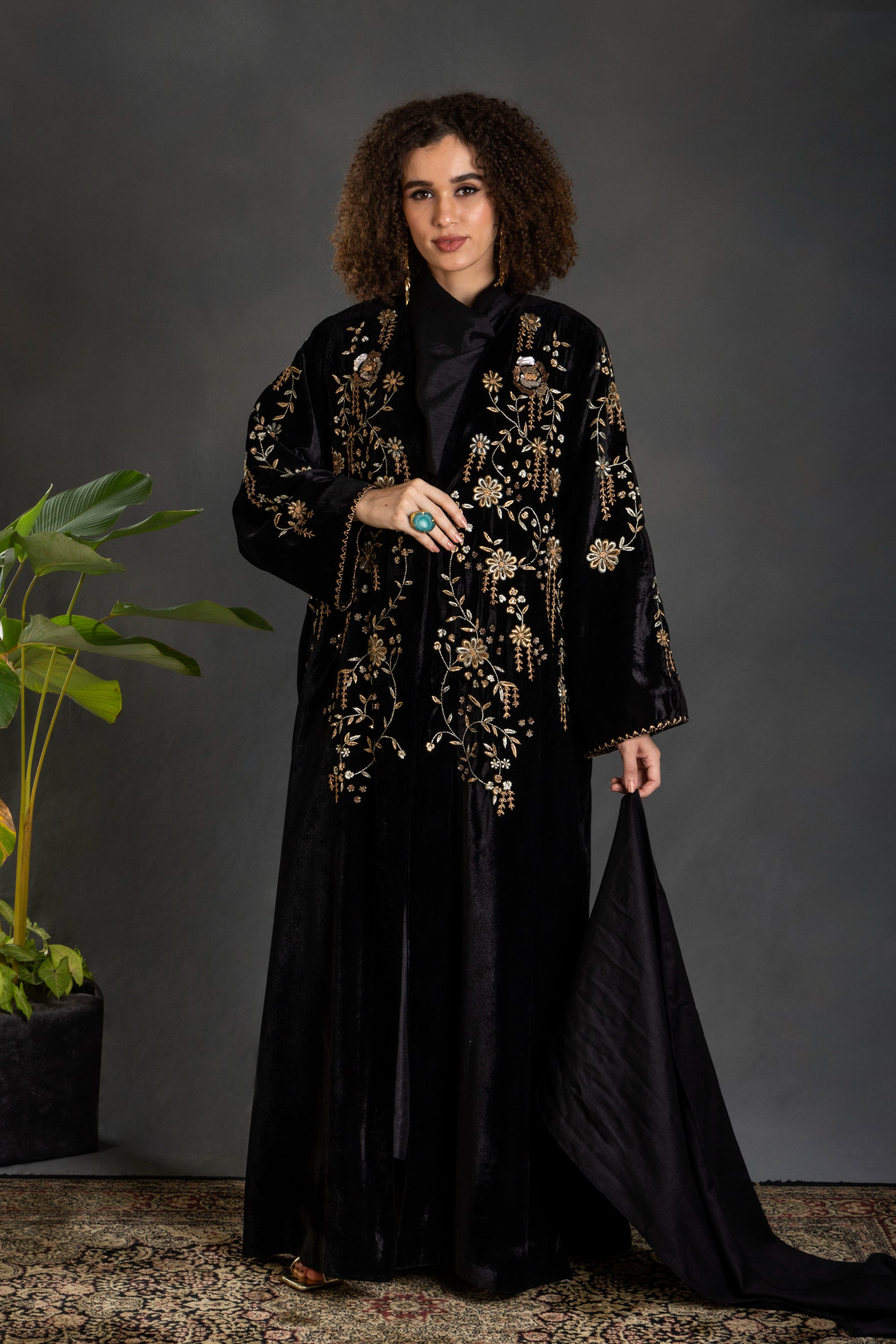 Batool Embroidered Abaya with Embellishment