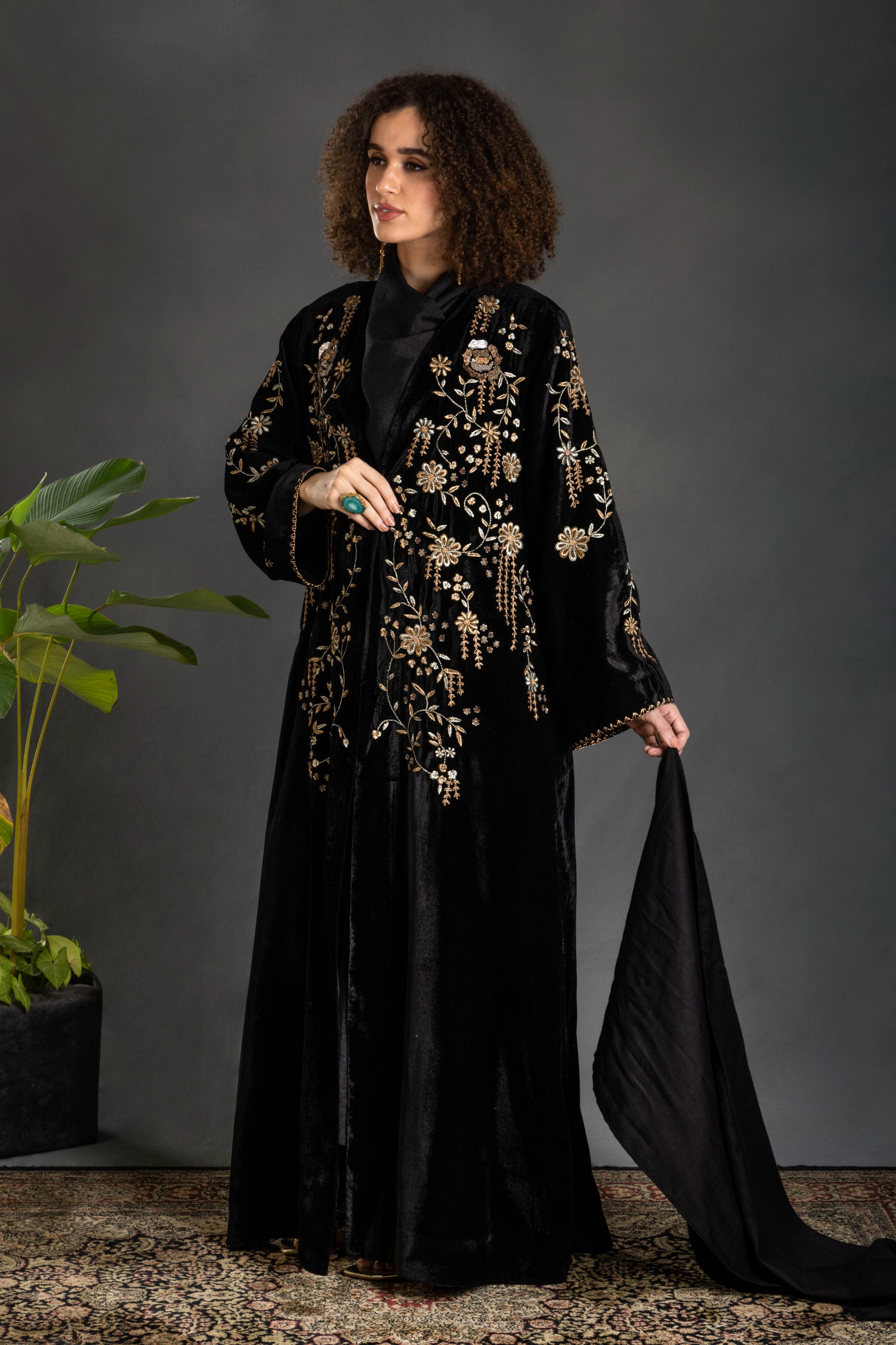 Batool Embroidered Abaya with Embellishment