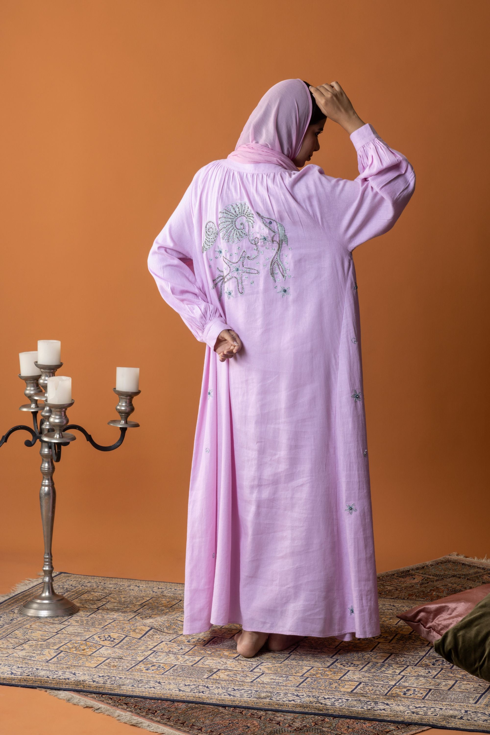 Dana Embroidered Jalabiya with Embellishment