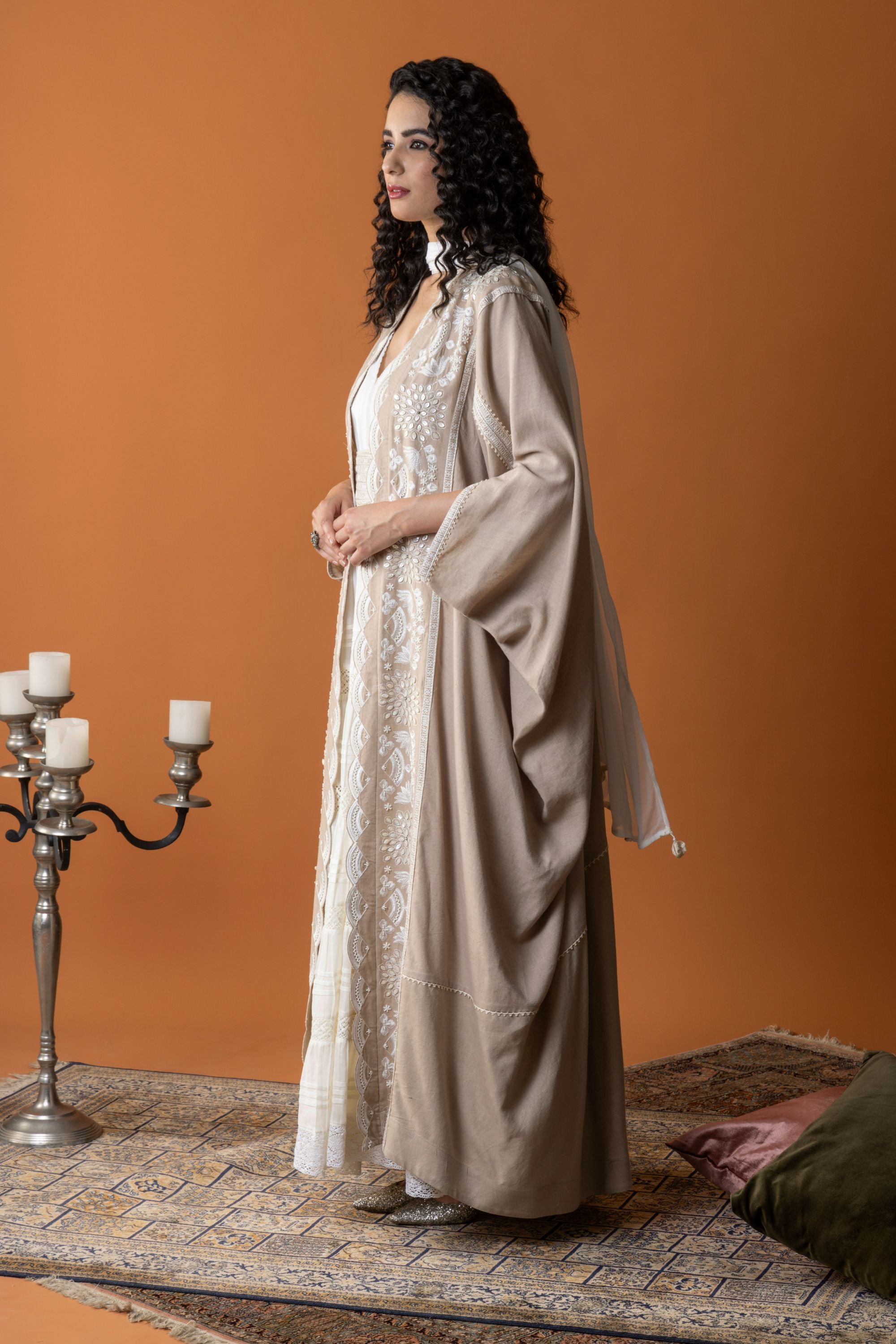 Dima Embroidered Abaya with Embellishment