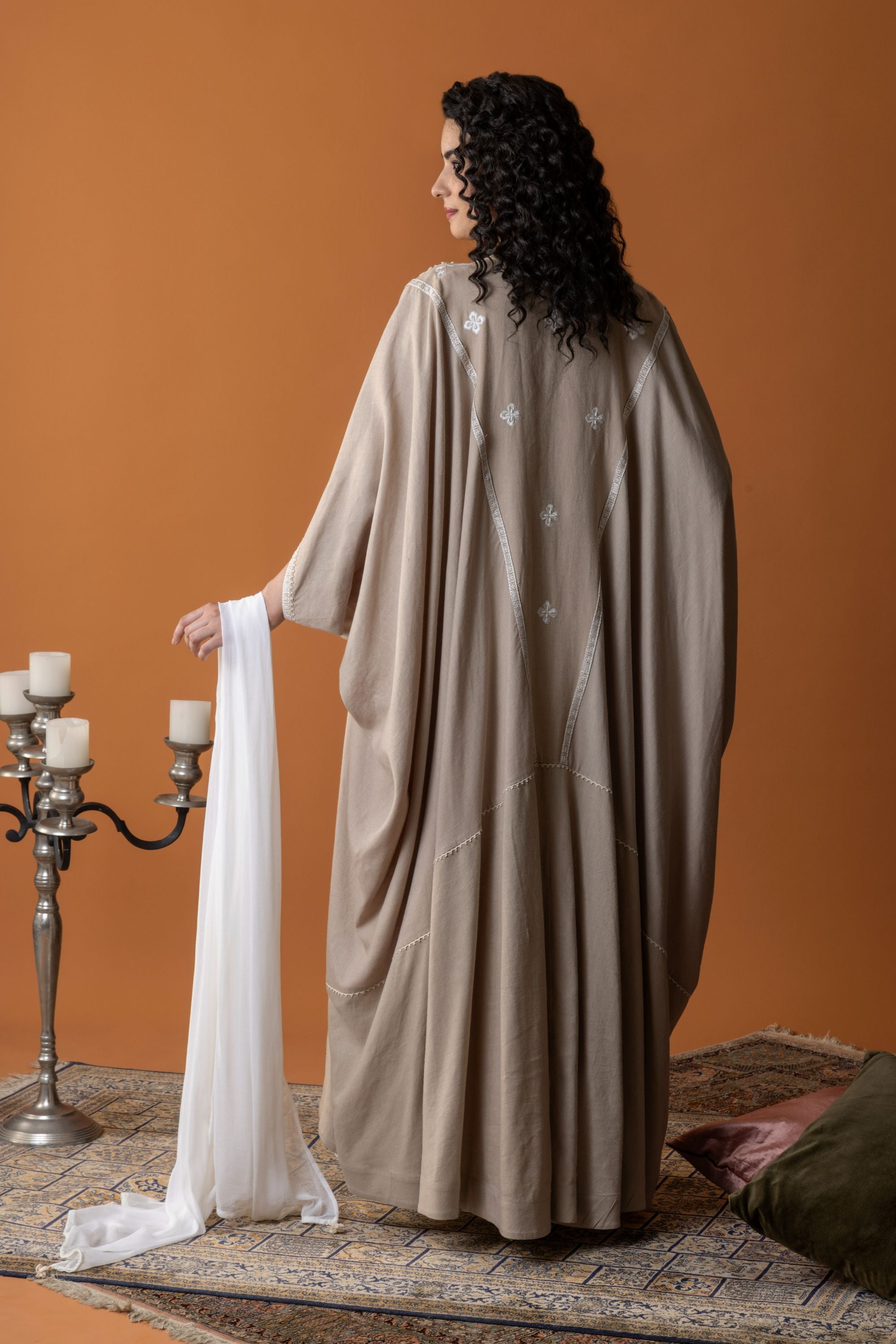 Dima Embroidered Abaya with Embellishment