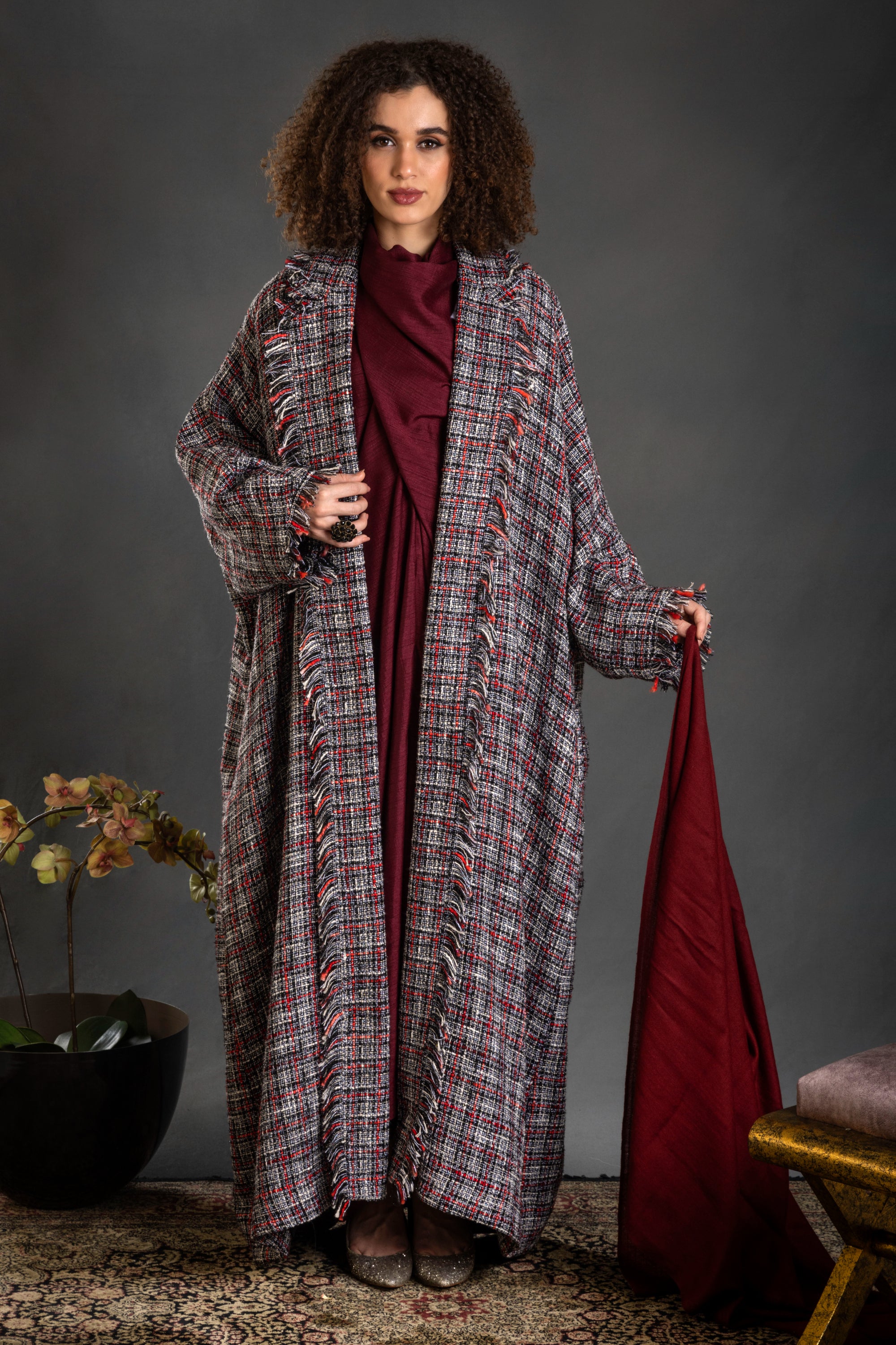 Najiya Raw Edge Style Abaya