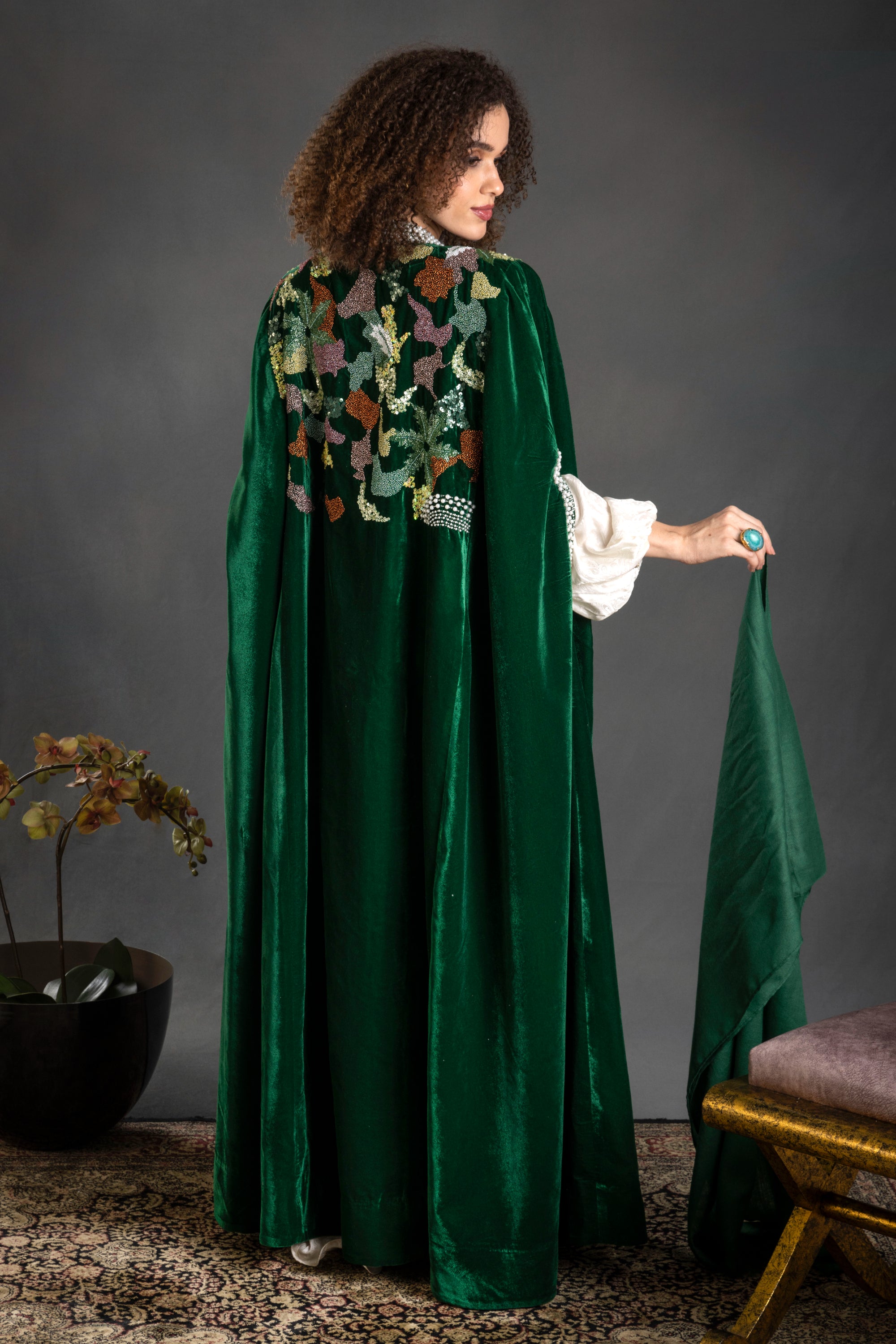 Zubaida Cape with Embellishment