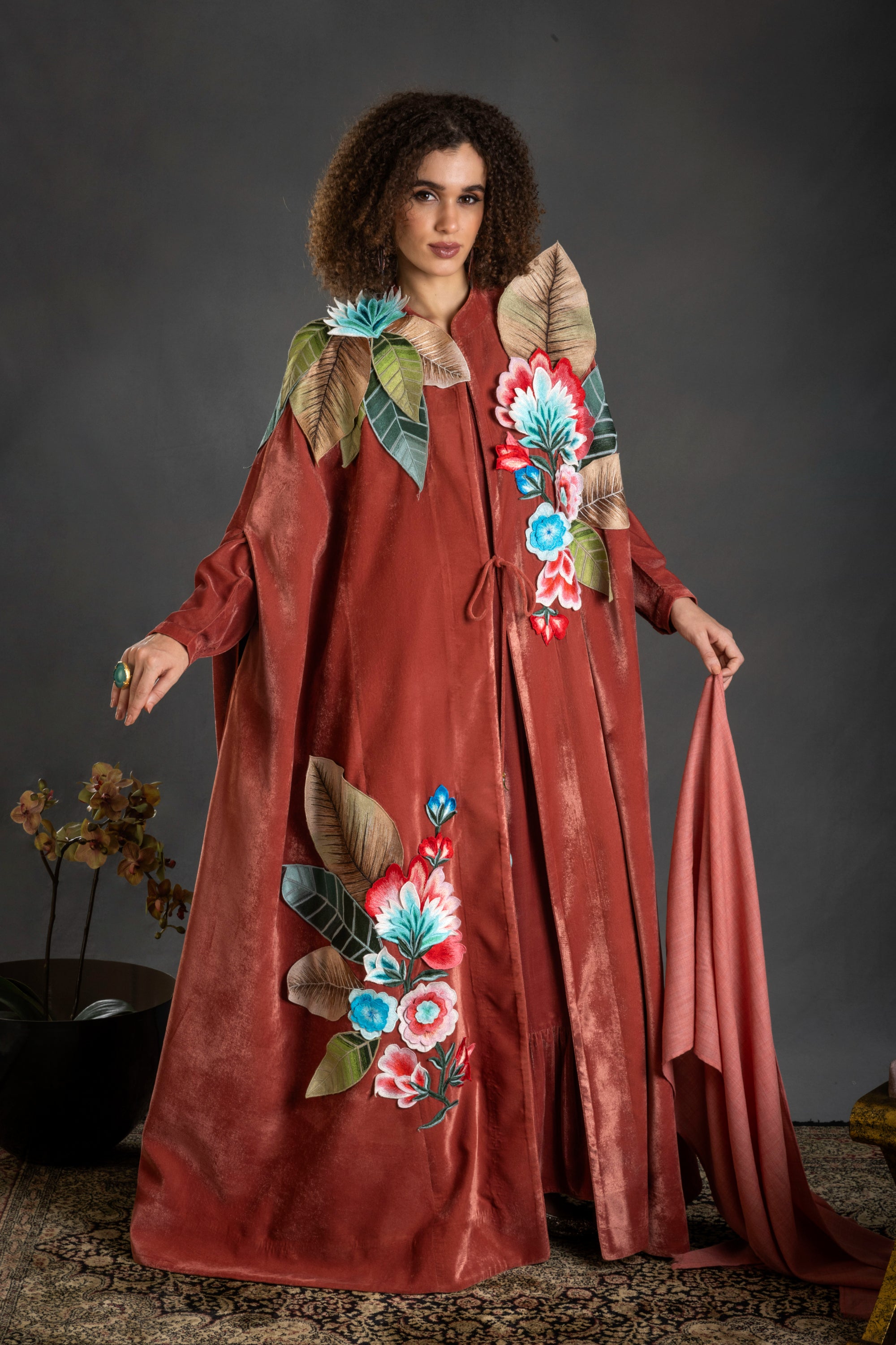 Asima Embroidered Cape