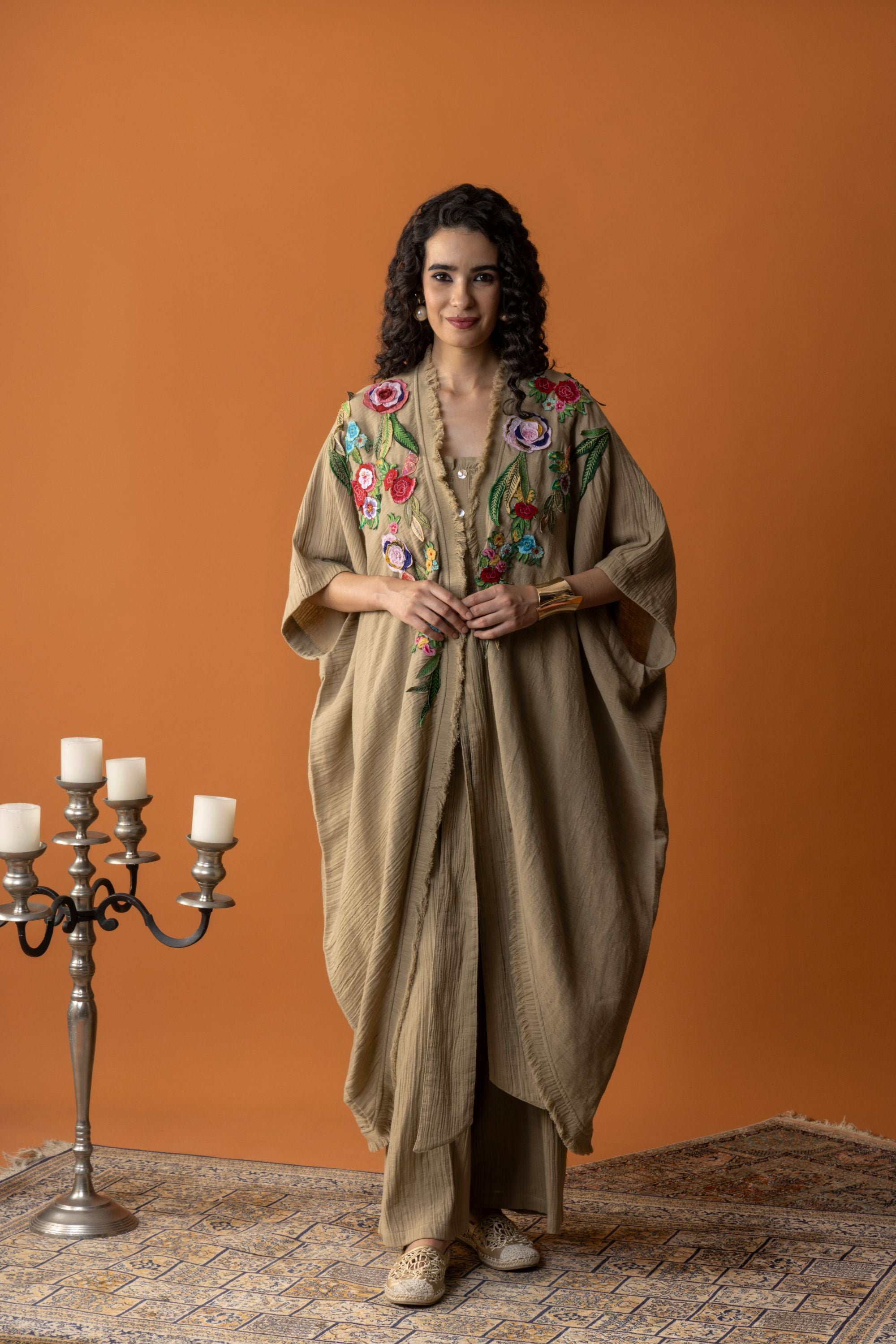 Haleema Embroidered Bisht