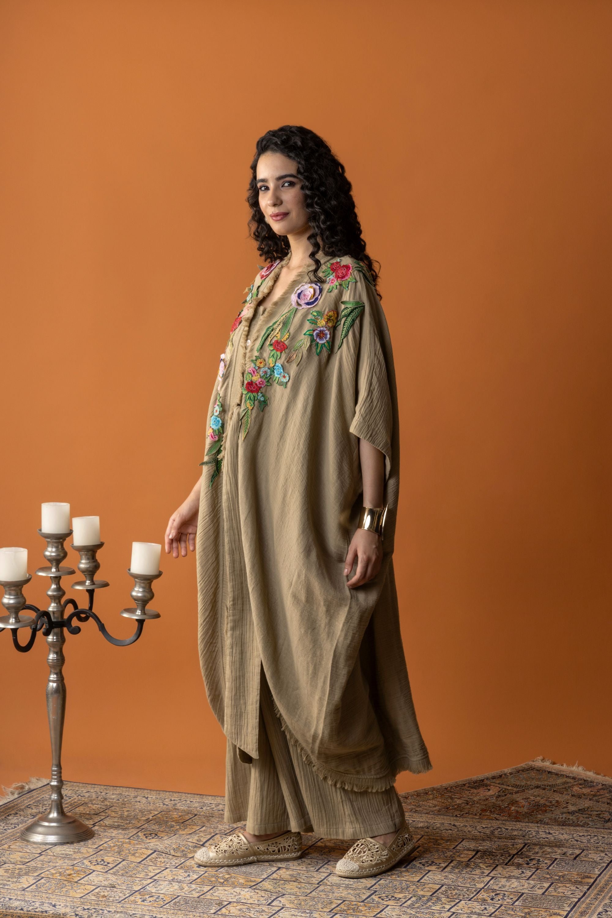 Haleema Embroidered Bisht