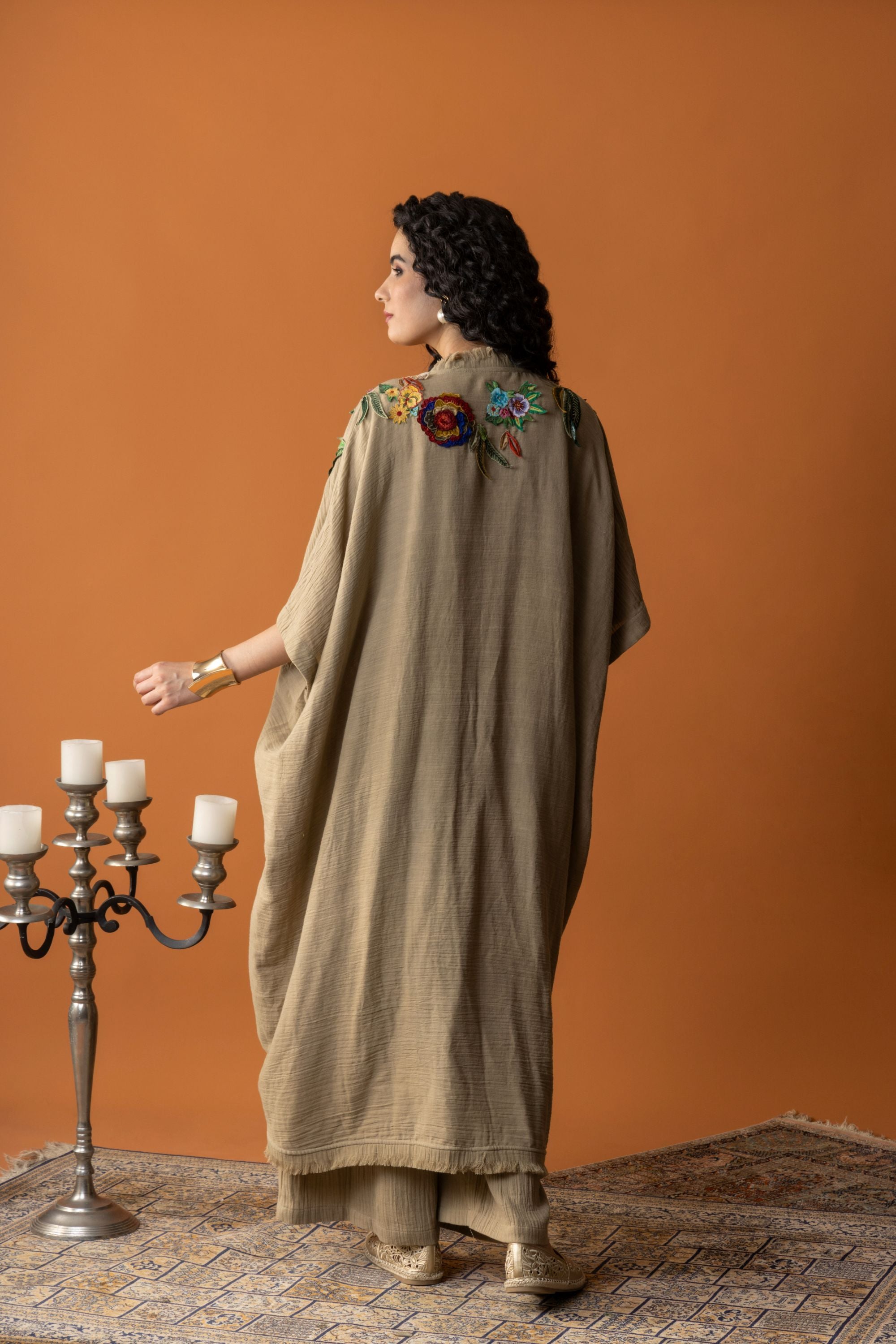 Haleema Embroidered Bisht