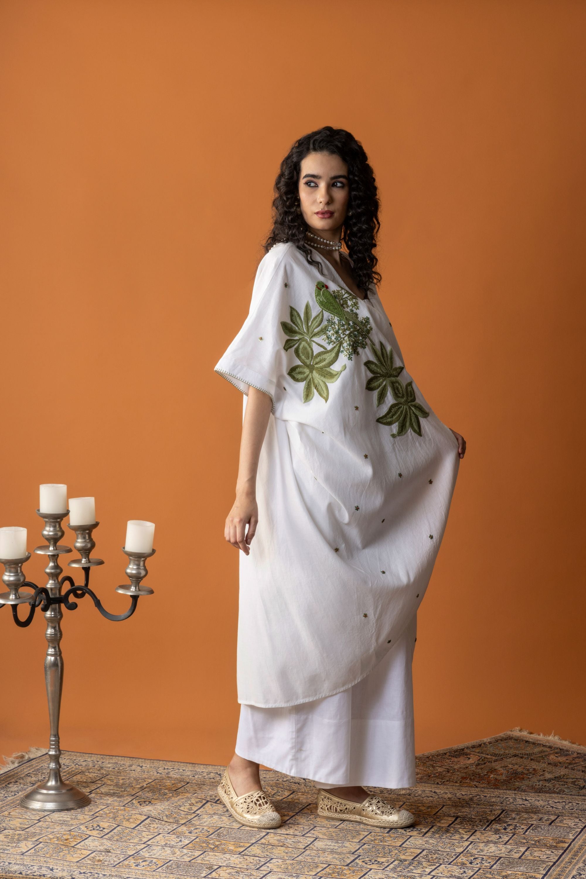 Haifa Embroidered Cape with Embellishment