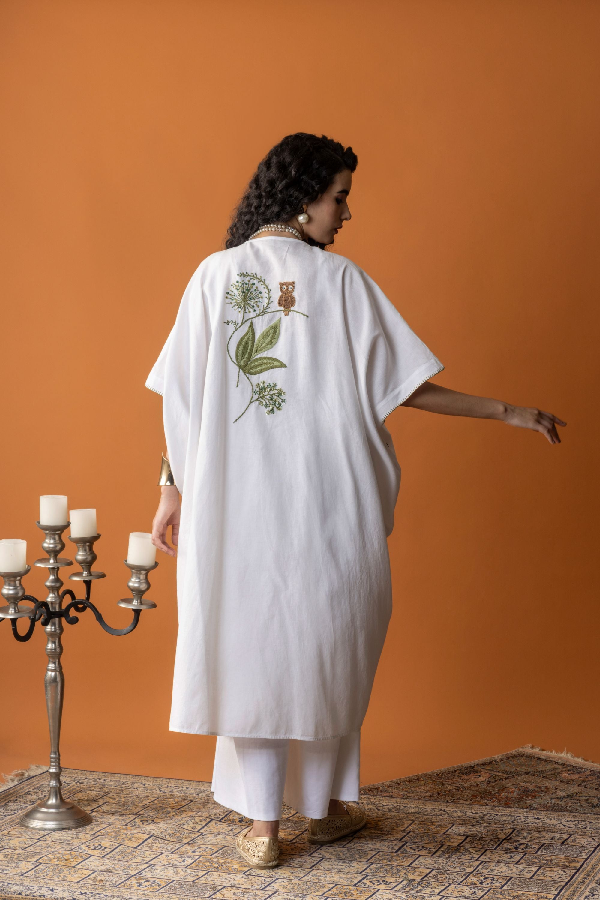 Haifa Embroidered Cape with Embellishment