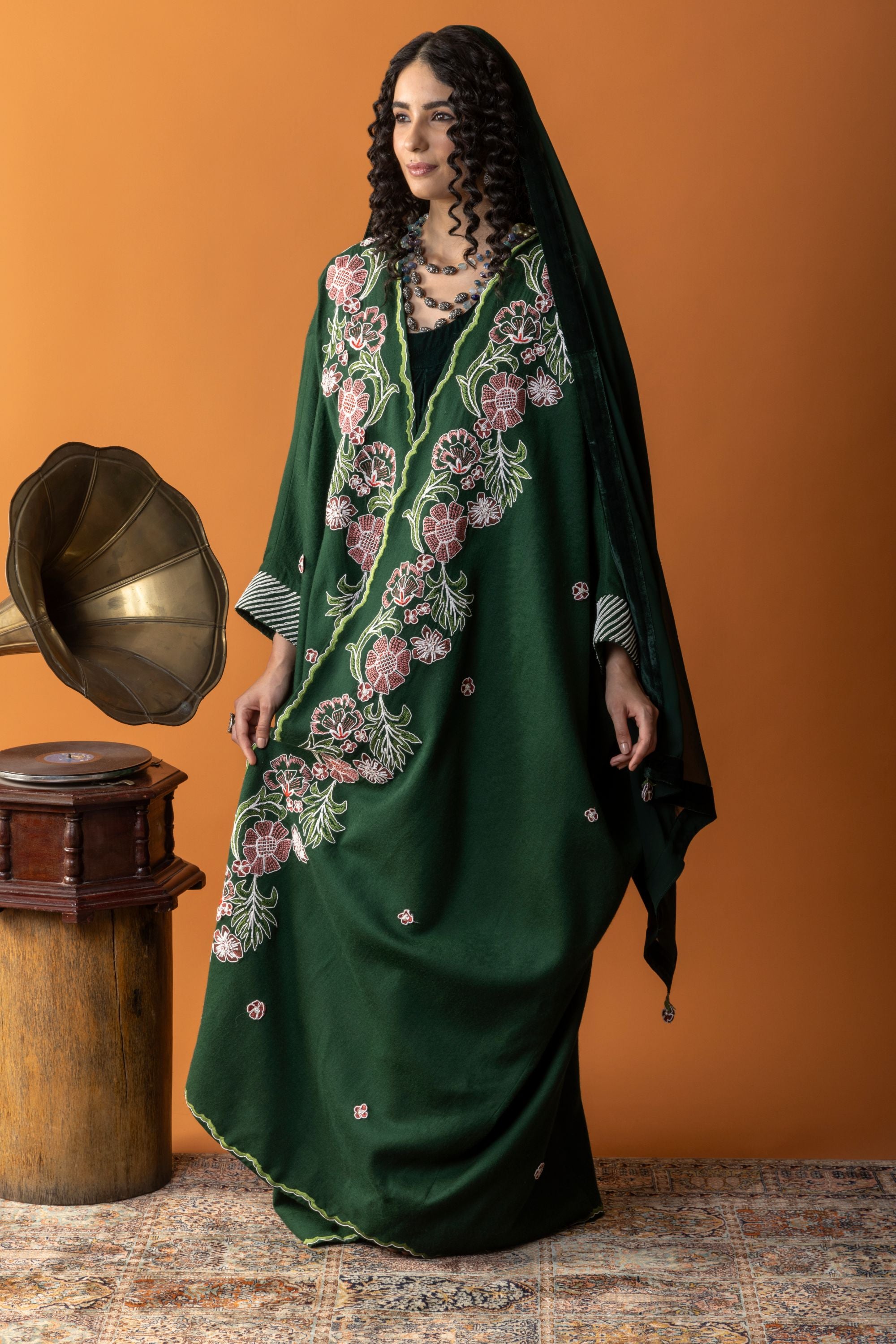 Inas Embroidered Abaya with Embellishment