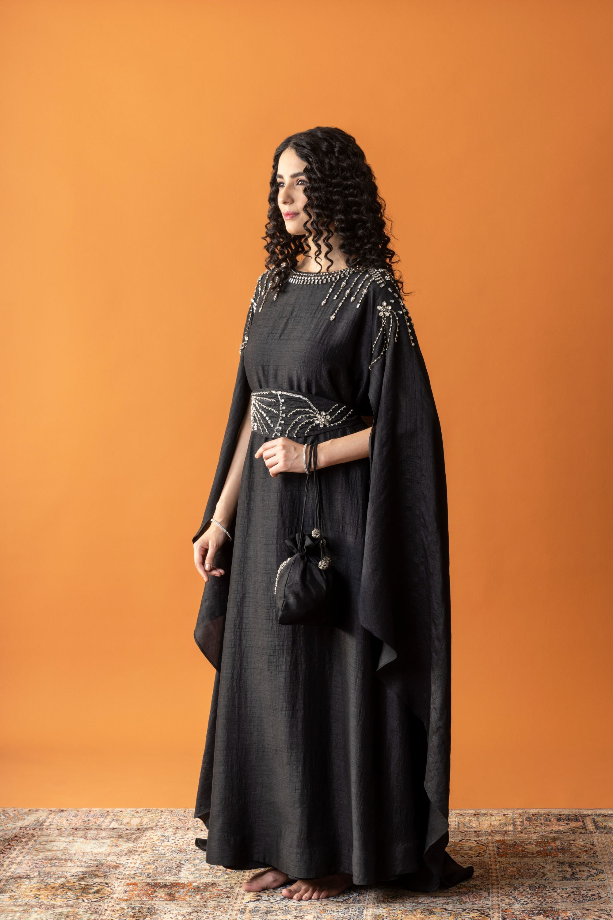 Jawhara Cape with Embellishment