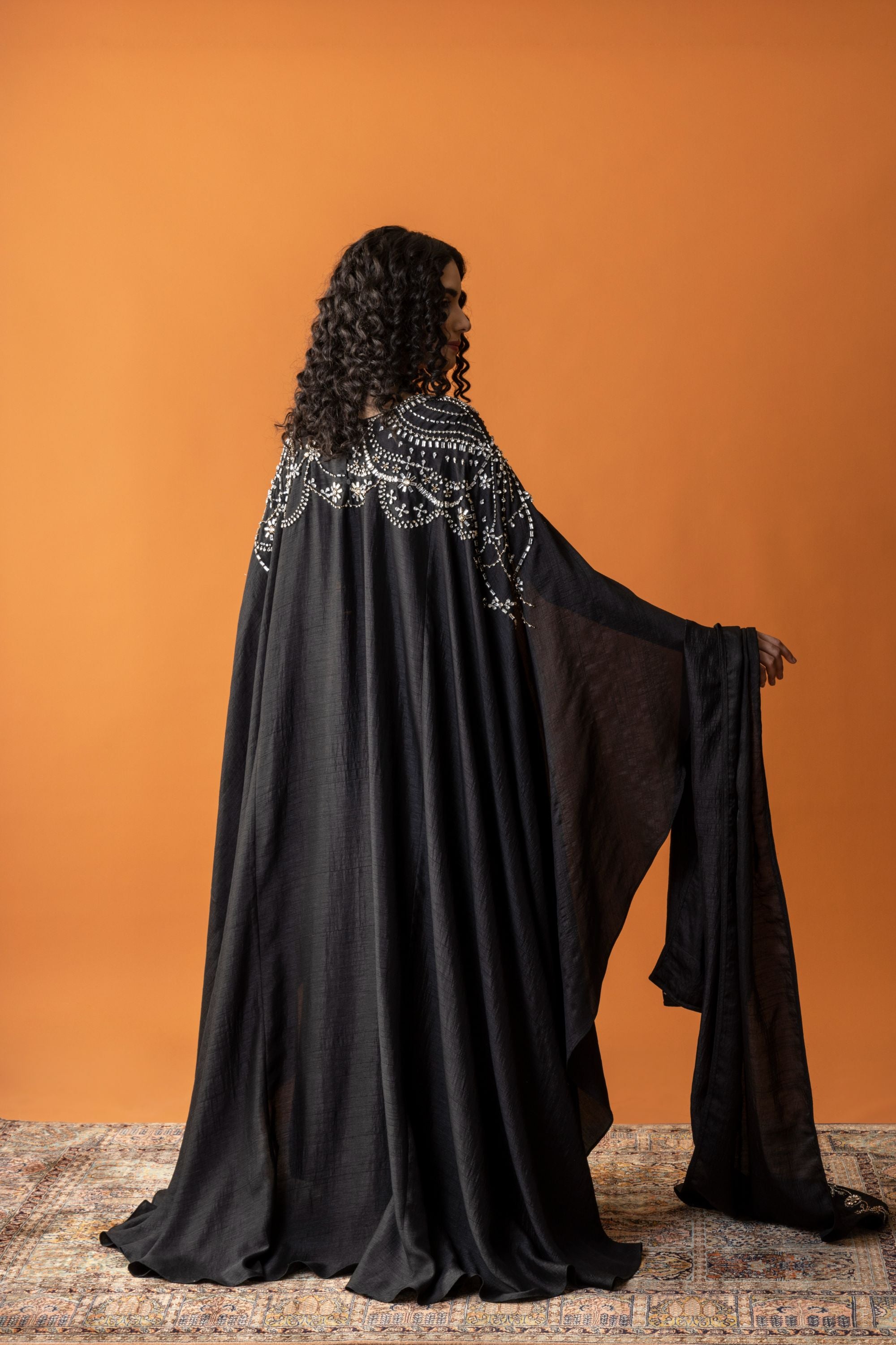 Jawhara Cape with Embellishment