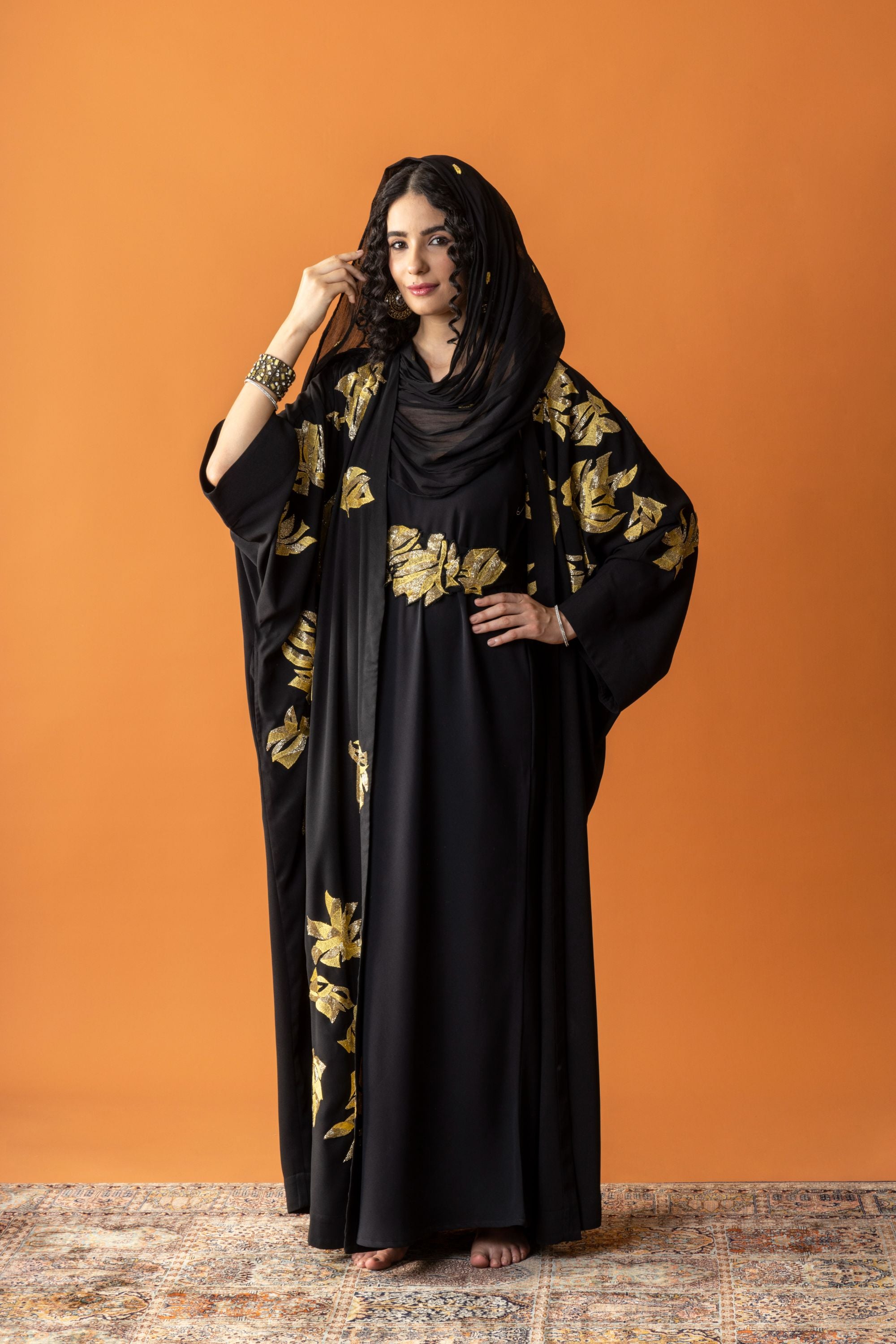 Lana Embroidered Abaya with Embellishment