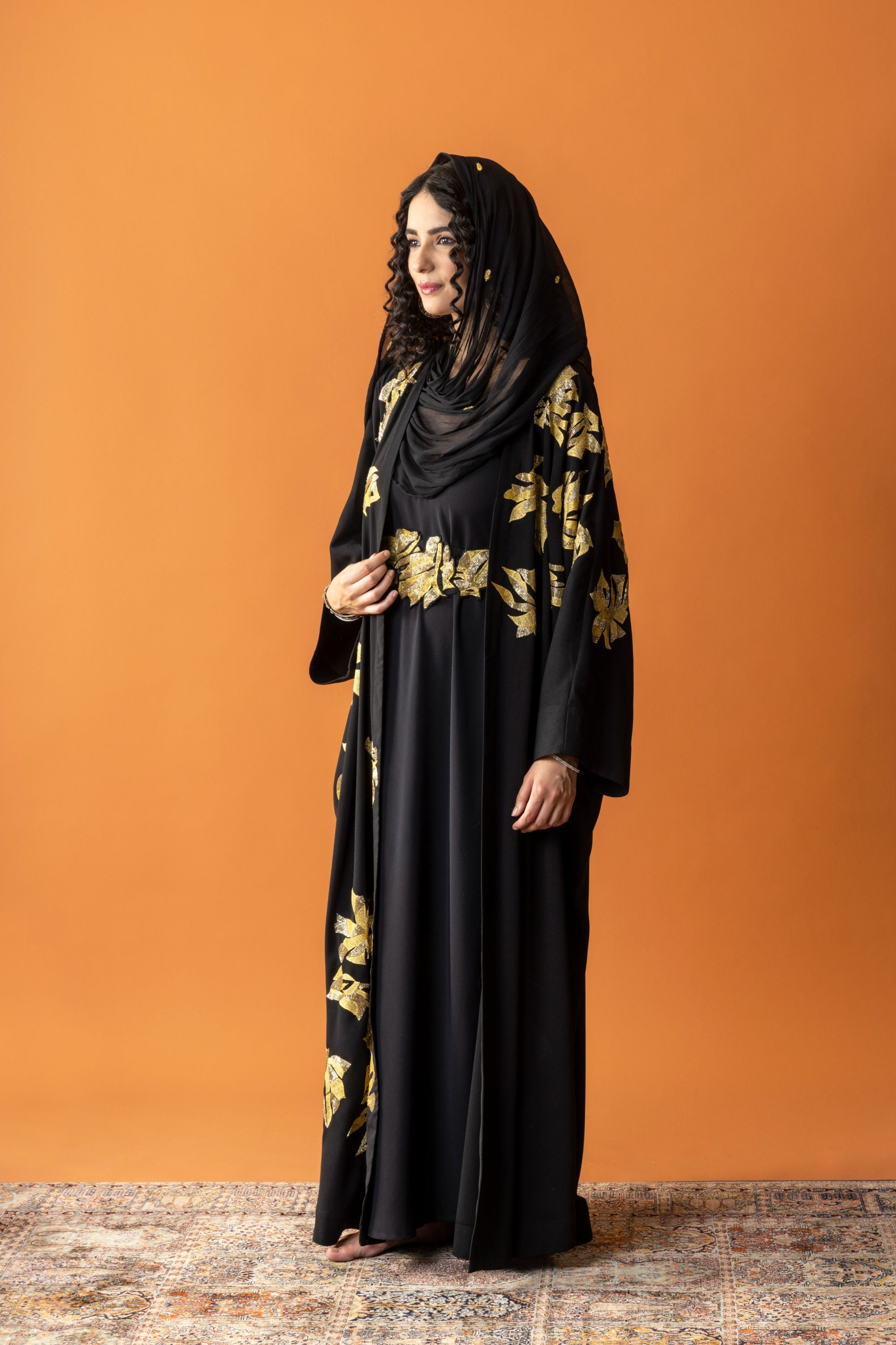 Lana Embroidered Abaya with Embellishment