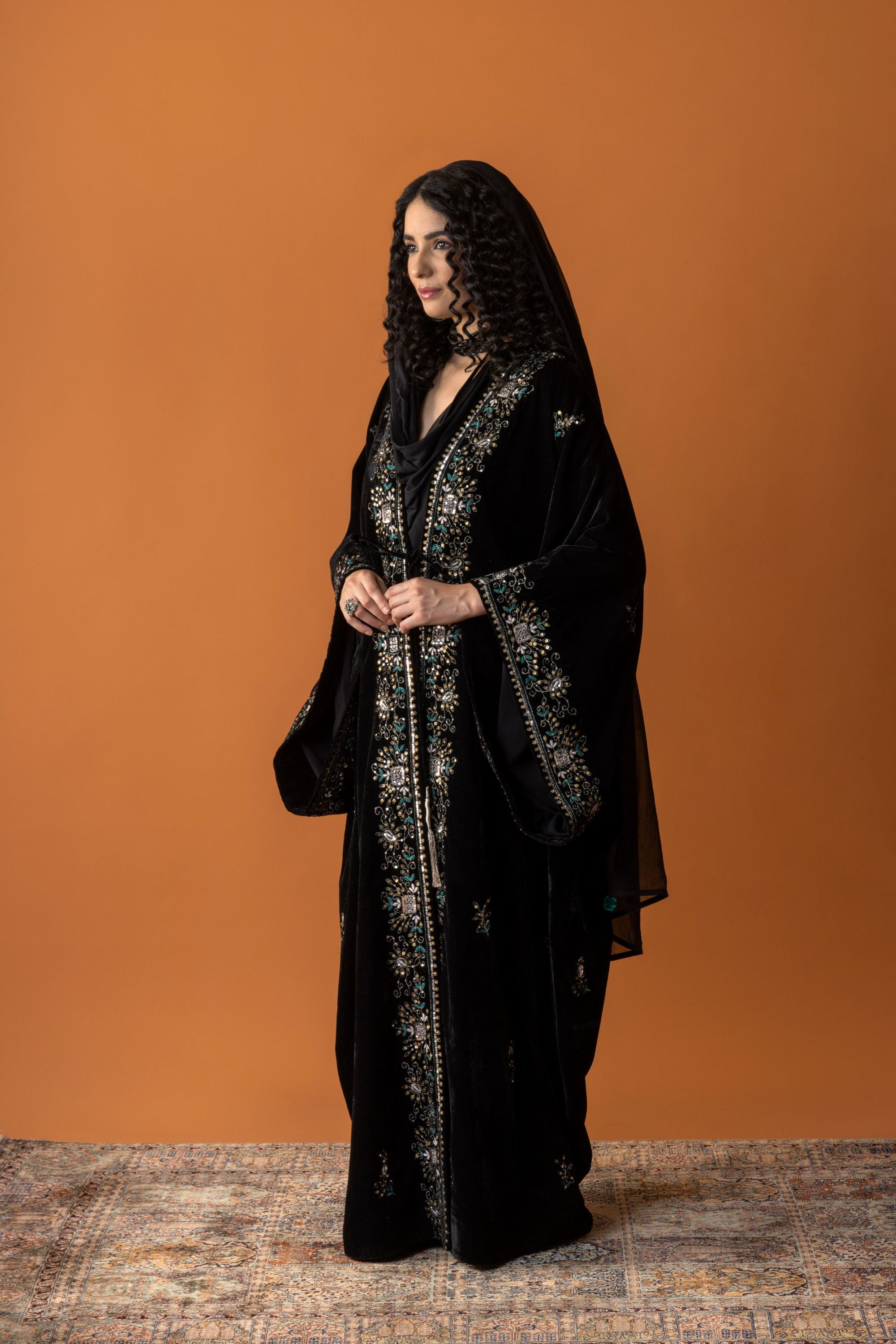 Fifi Embroidered Abaya with Embellishment