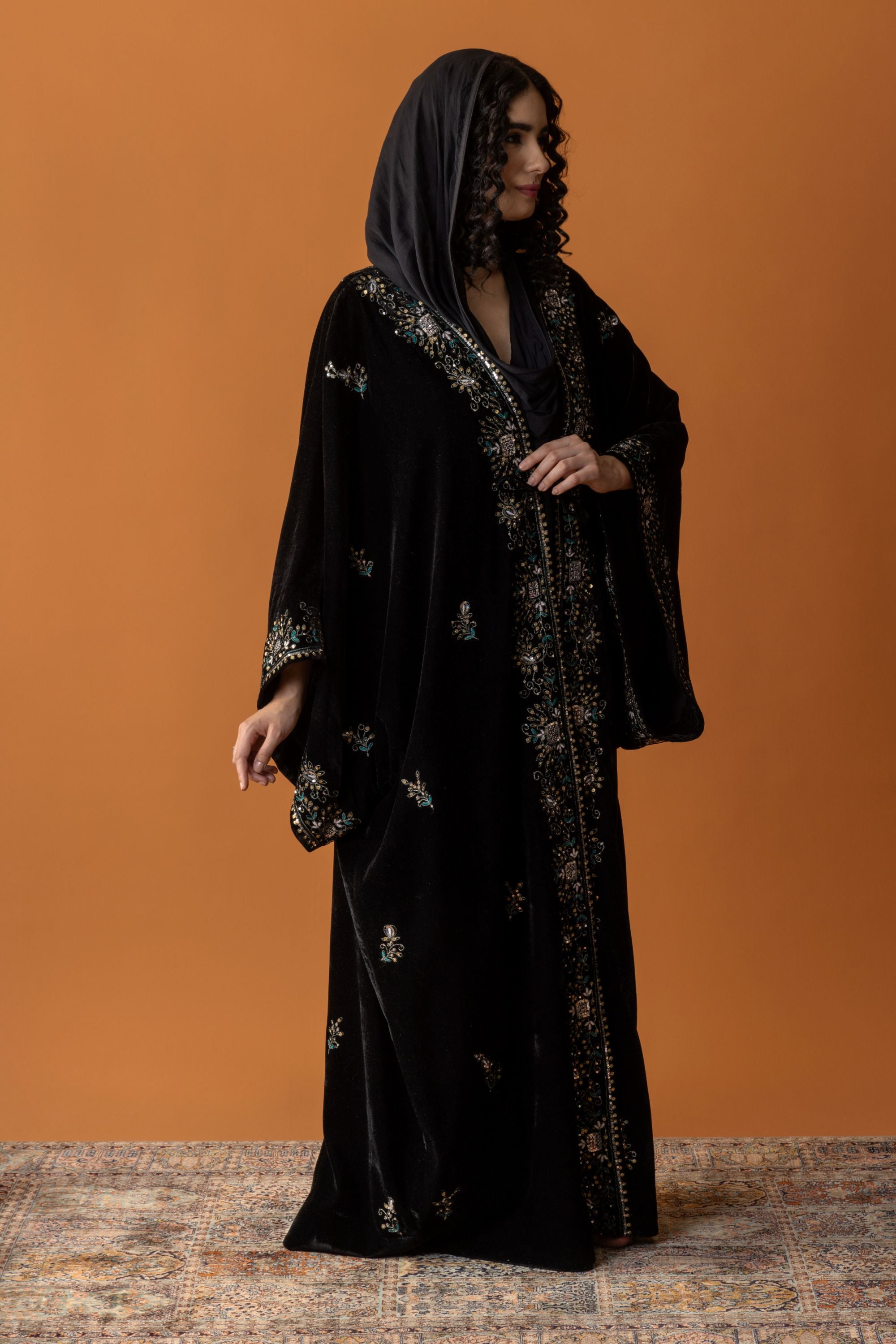 Fifi Embroidered Abaya with Embellishment