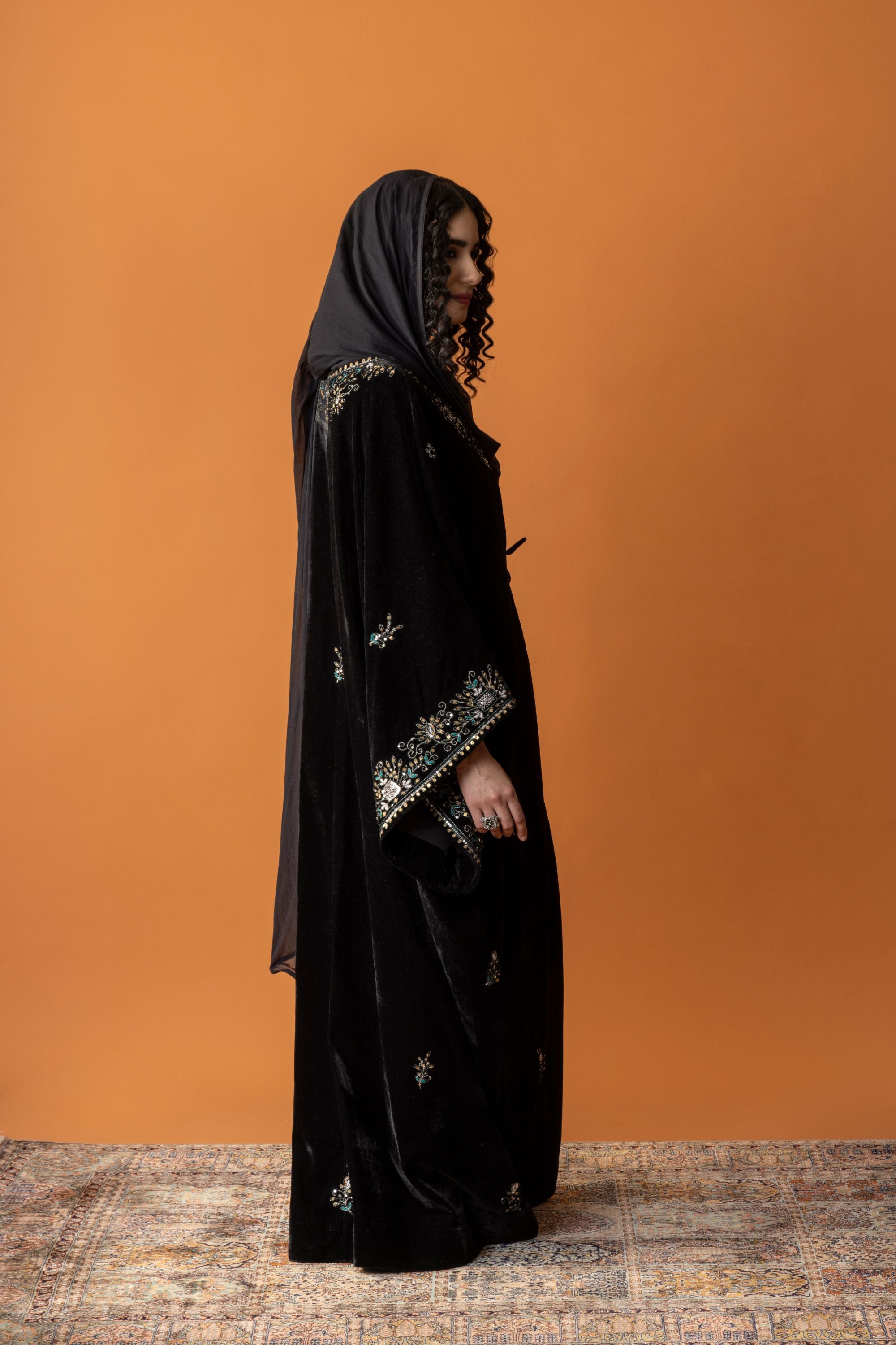 Fifi Embroidered Abaya with Embellishment