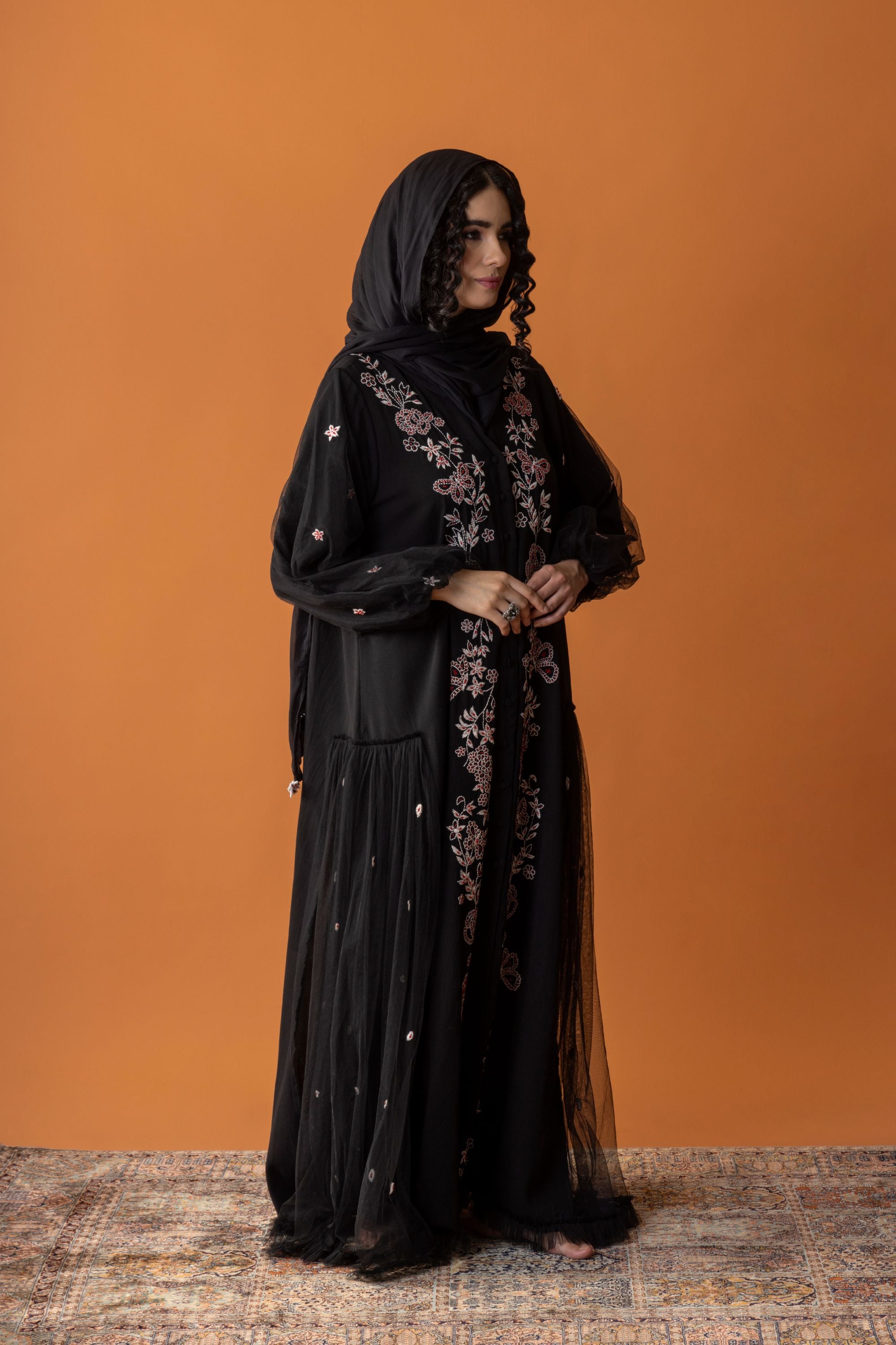 Sahara Embroidered Abaya with Embellishment