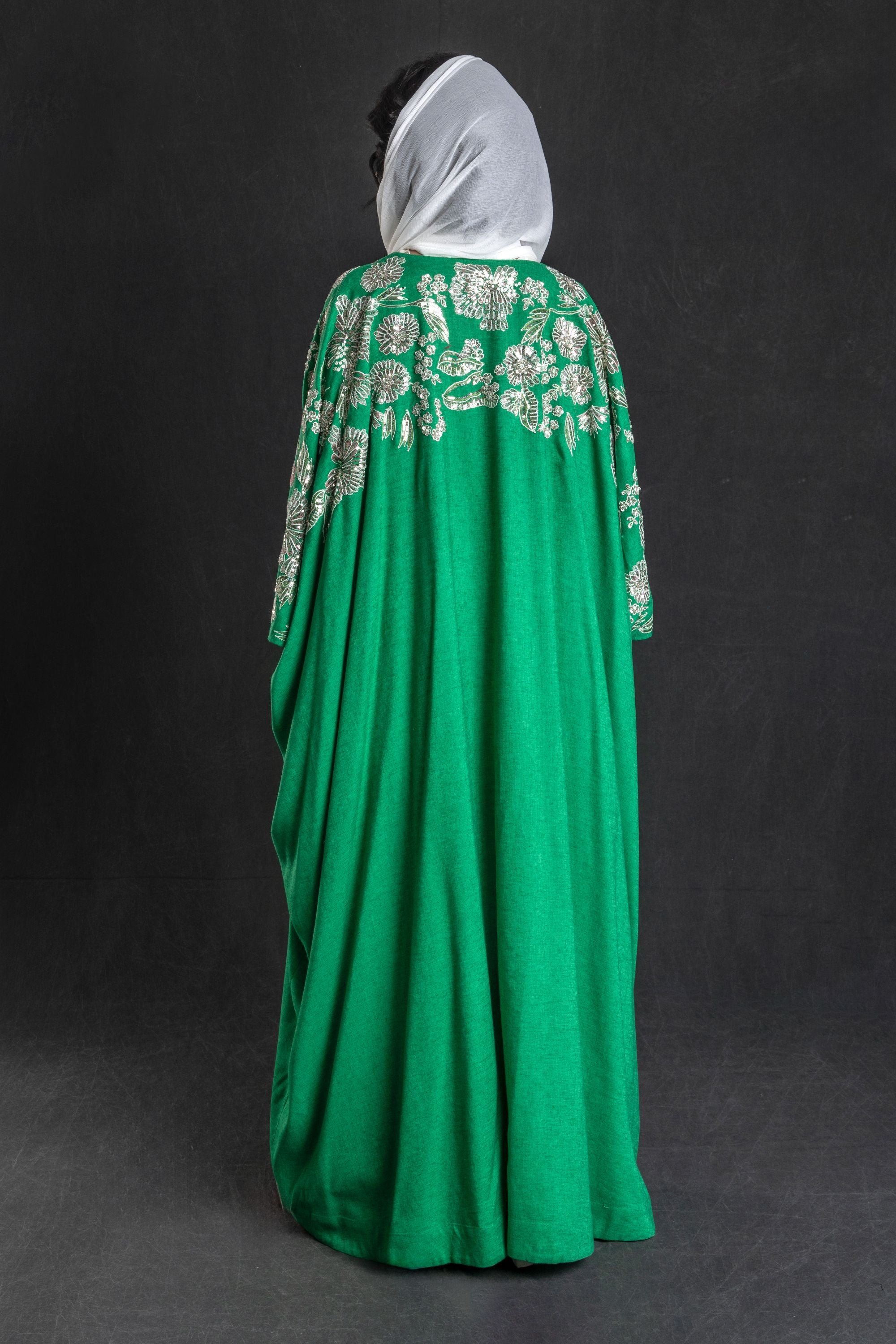 Zarnish Abaya with Embroidery & Embellishment