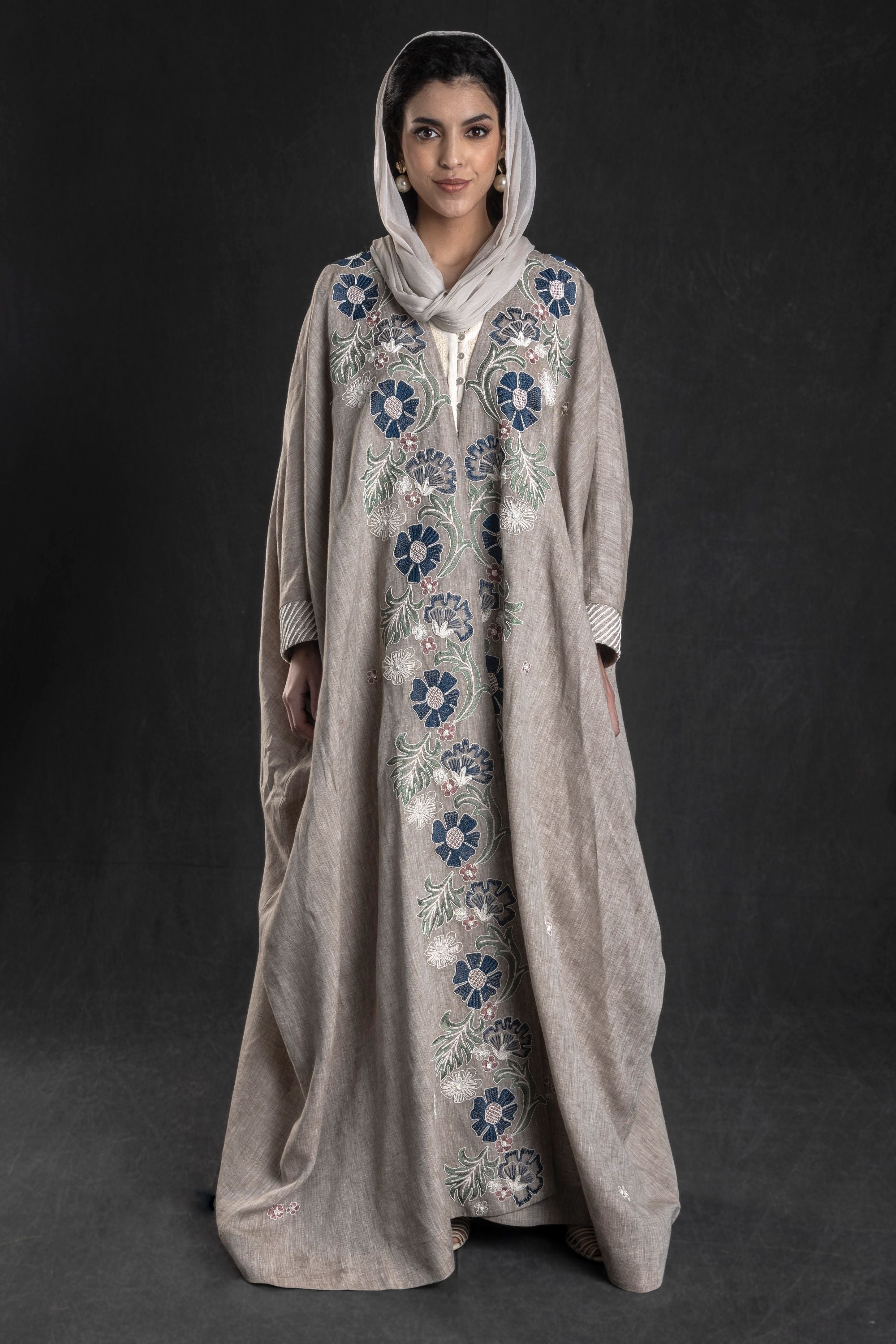 Gulalai Abaya with Embroidery & Embellishment