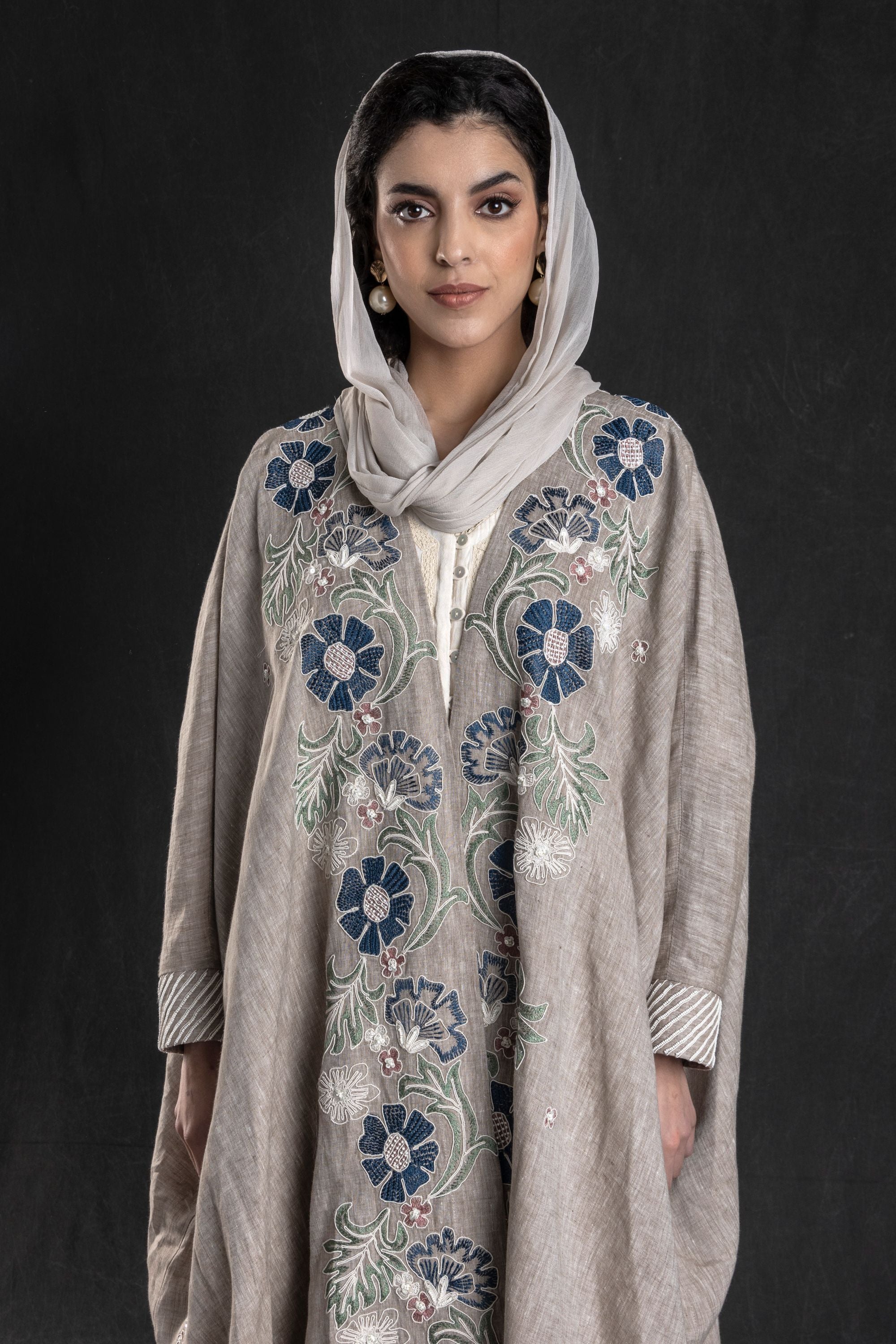 Gulalai Abaya with Embroidery & Embellishment