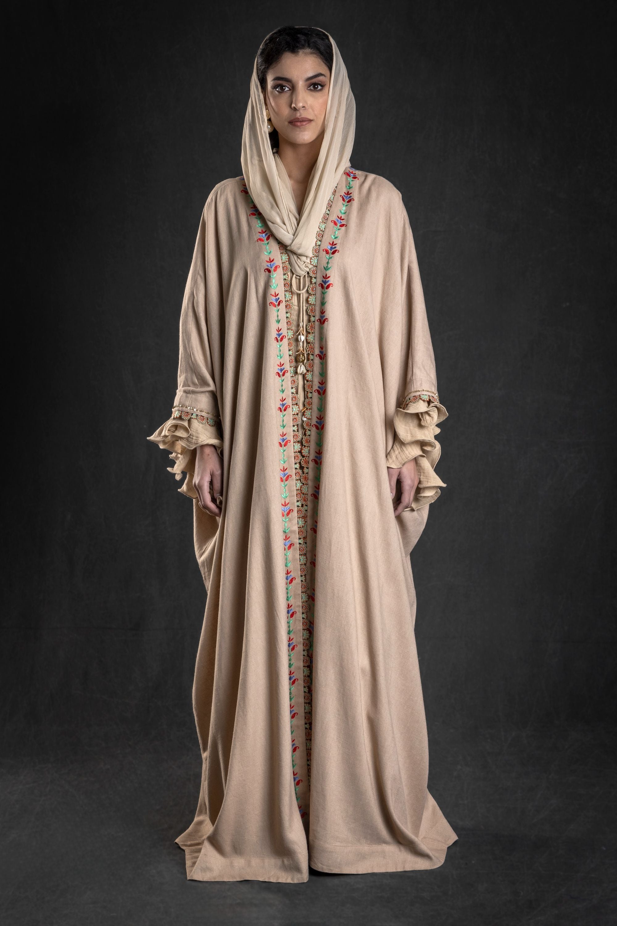 Karima Abaya with Embroidery & Embellishment