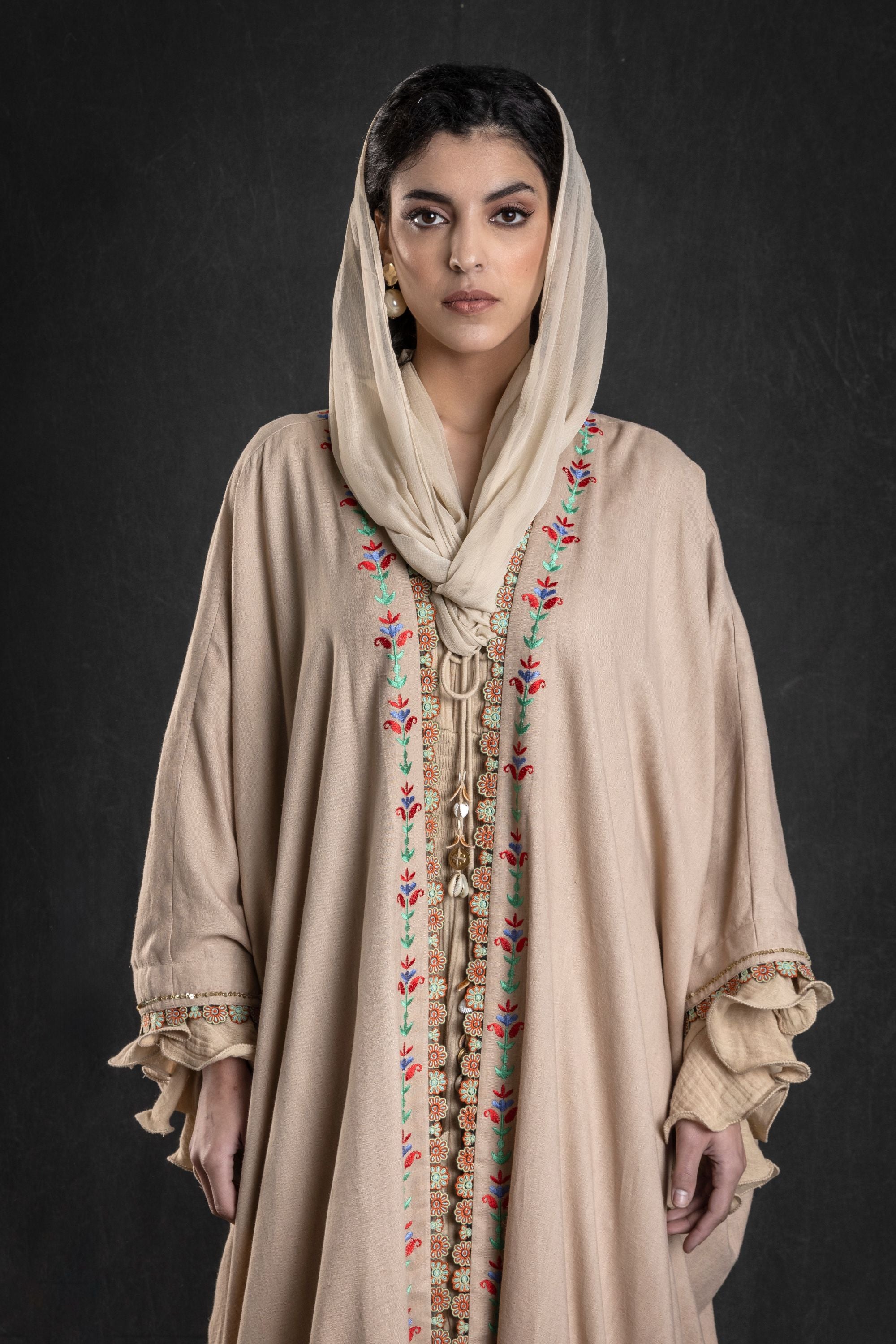 Karima Abaya with Embroidery & Embellishment