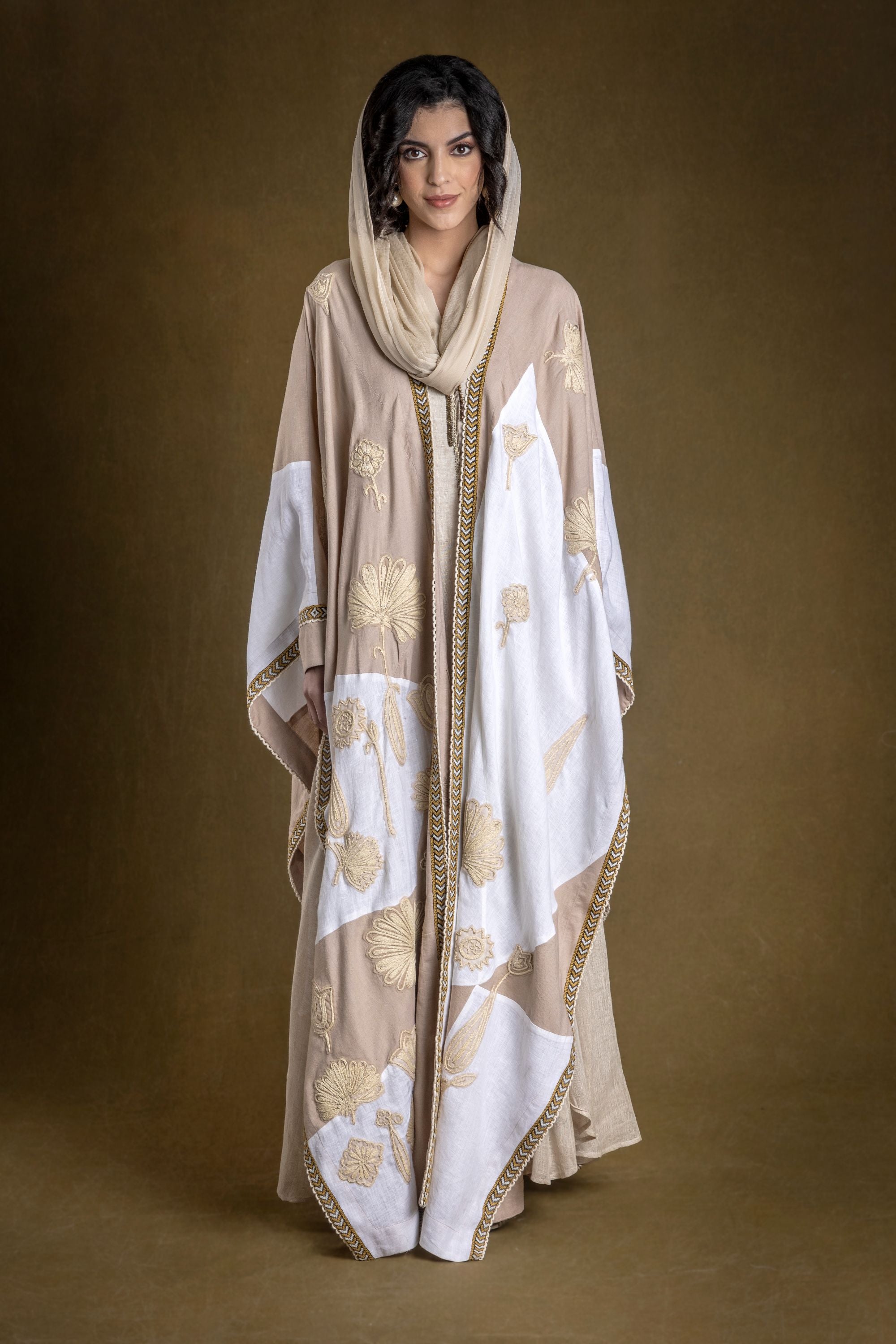 Lina Abaya Cape with Embroidery