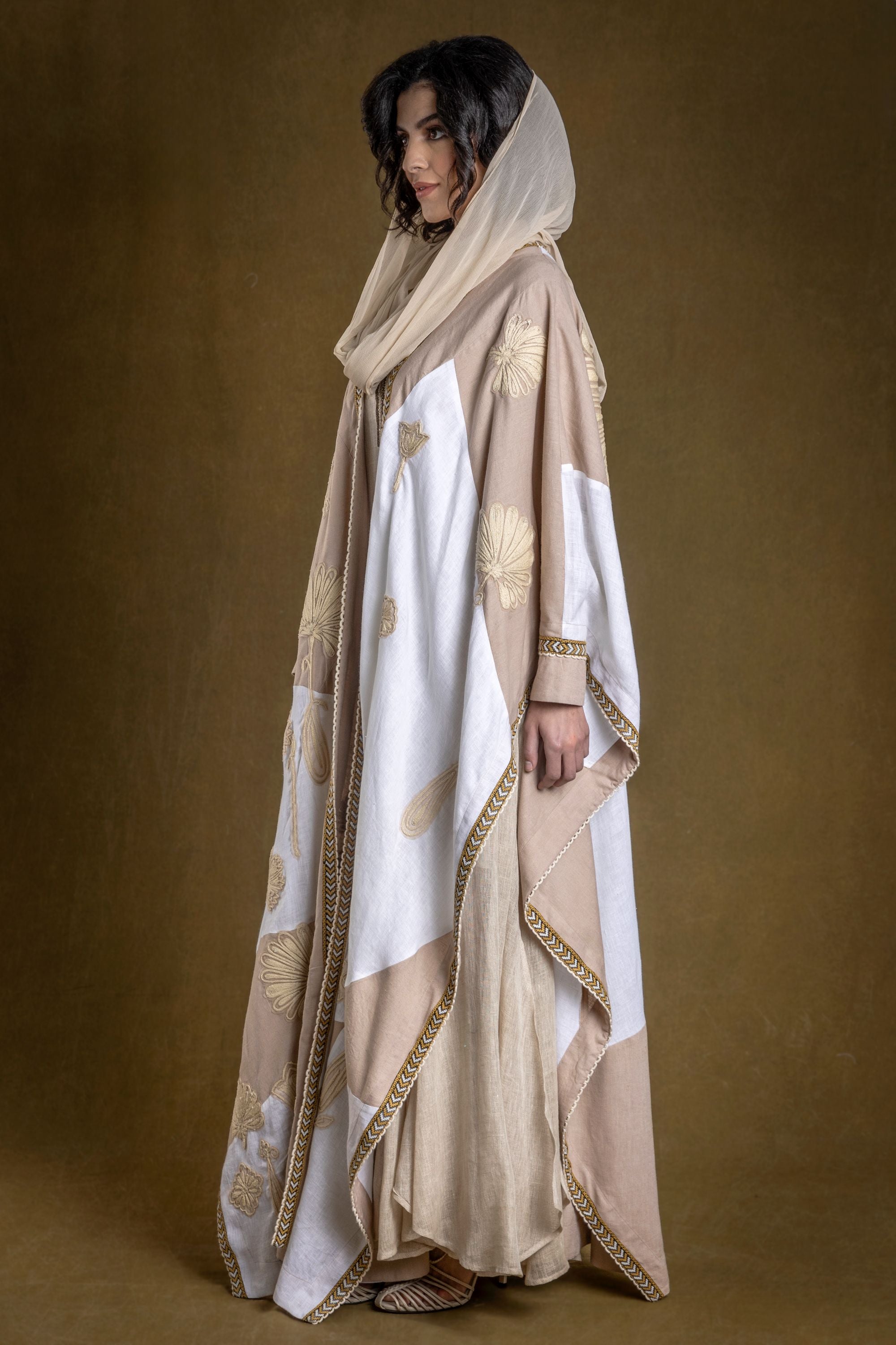 Lina Abaya Cape with Embroidery