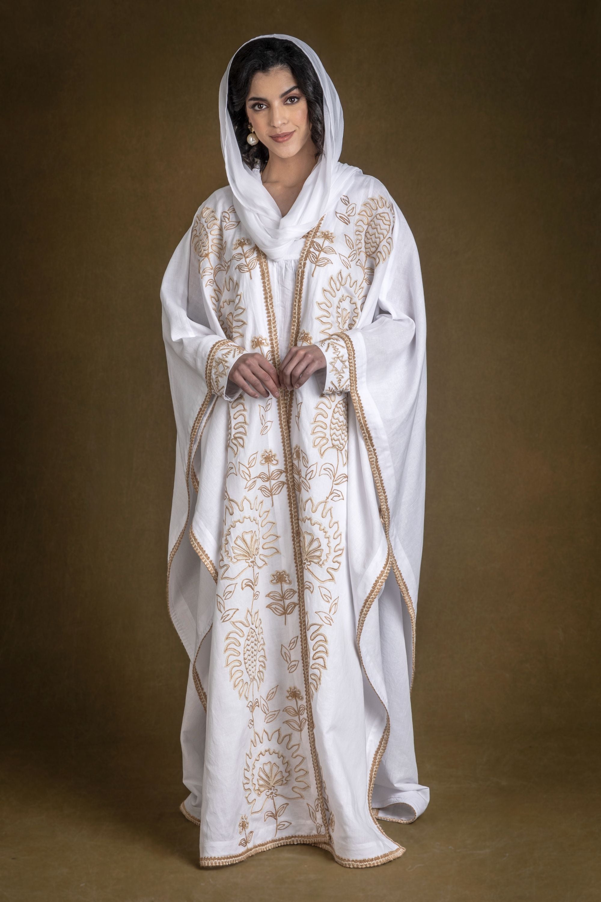 Marwa Abaya Cape with Embroidery