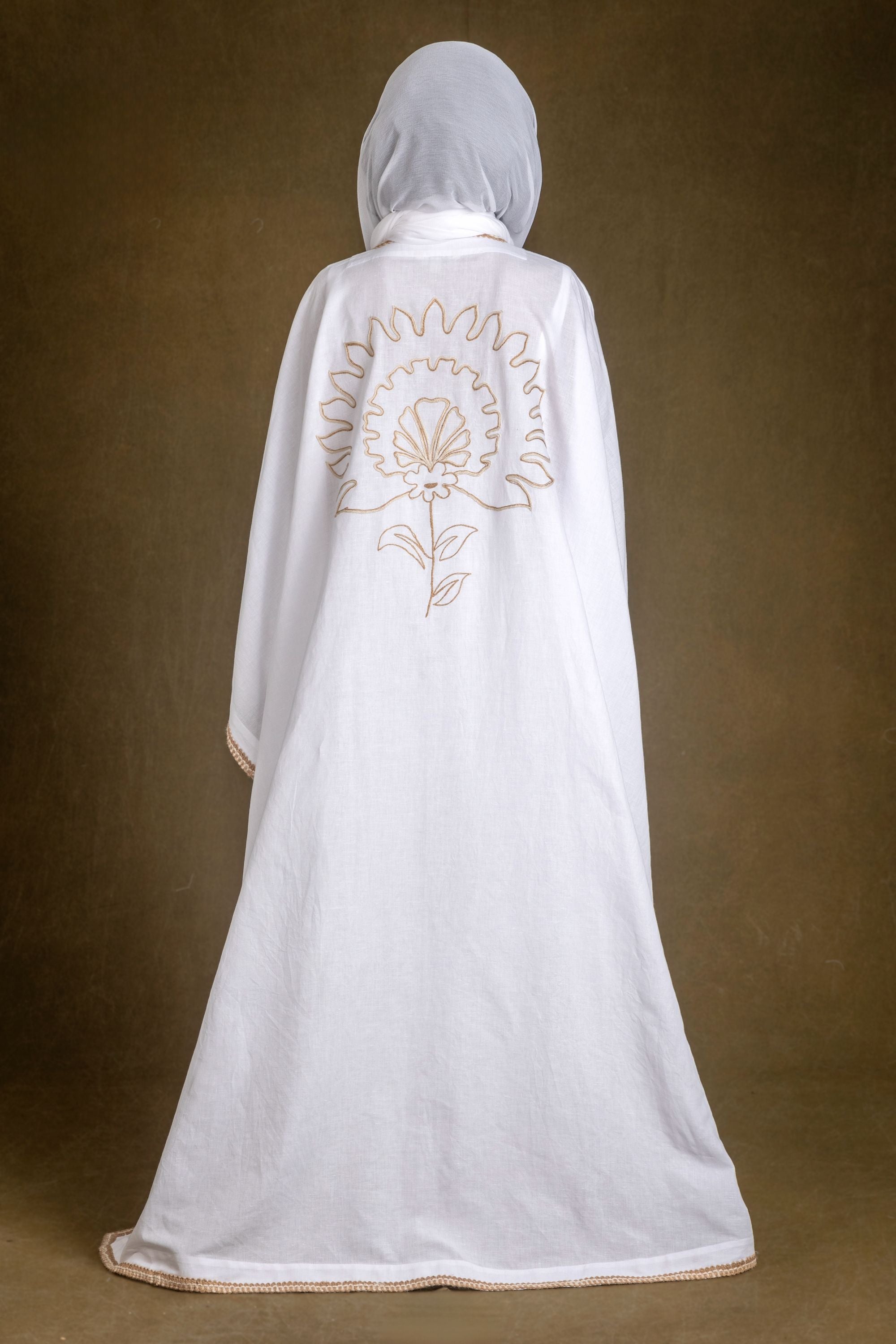 Marwa Abaya Cape with Embroidery