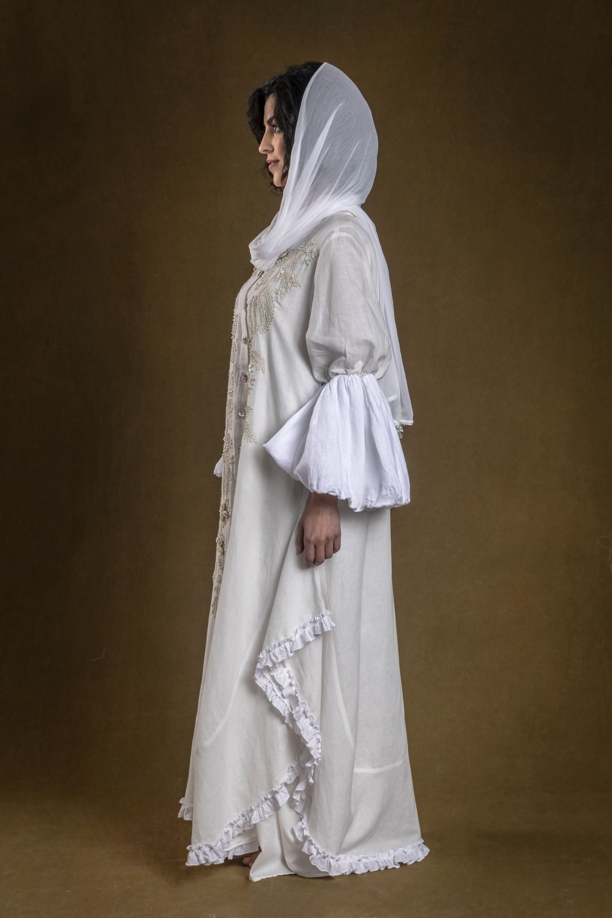 Mursal Jalabiya with Embroidery & Embellishment