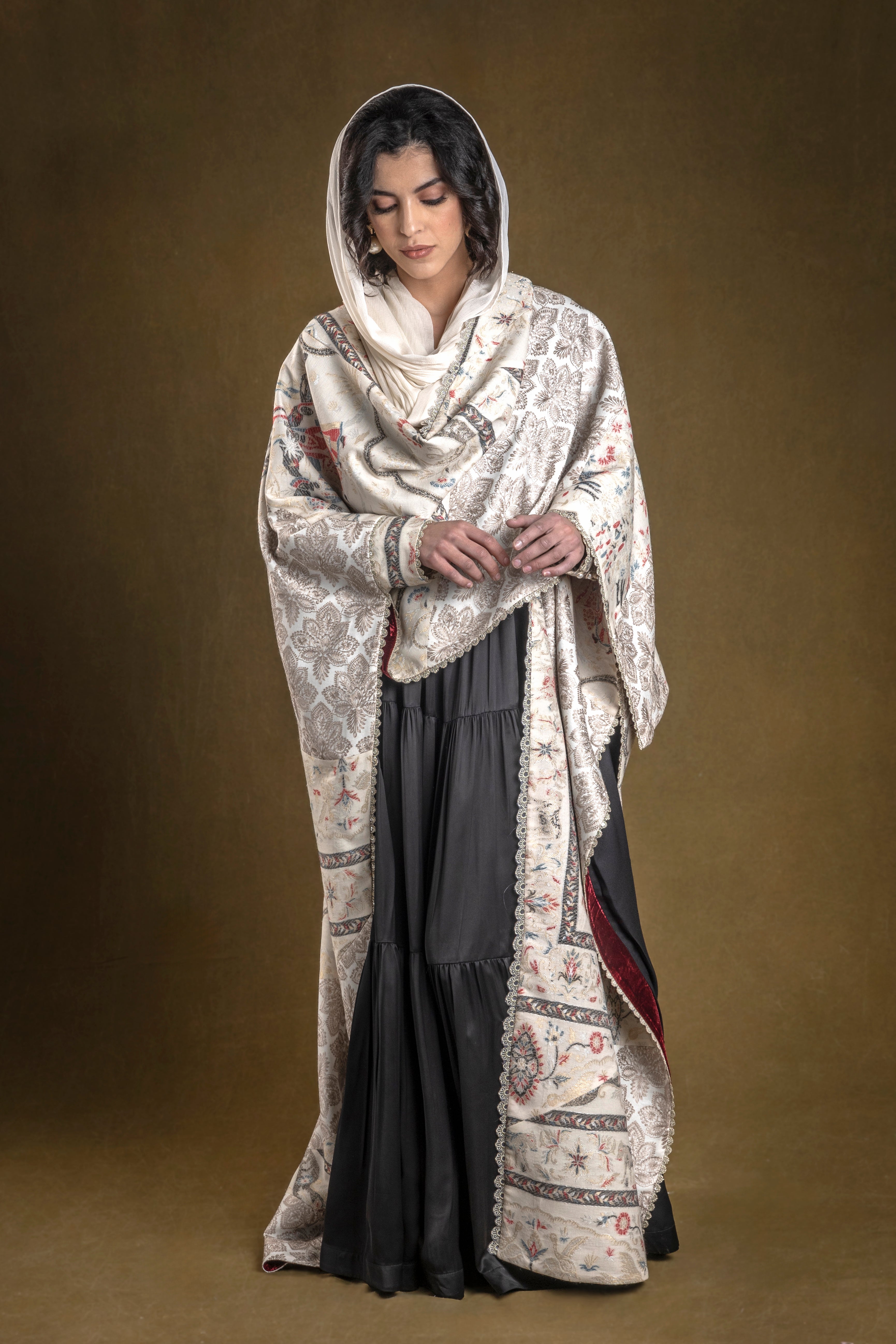 Hera Embroidered Abaya with Sheila