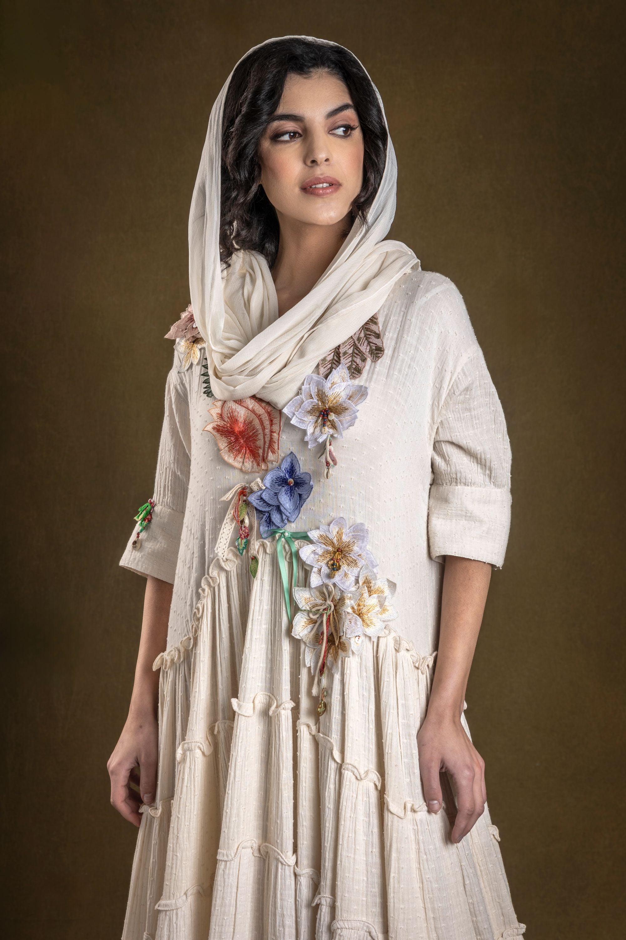 Nazia Jalabiya with Embroidery