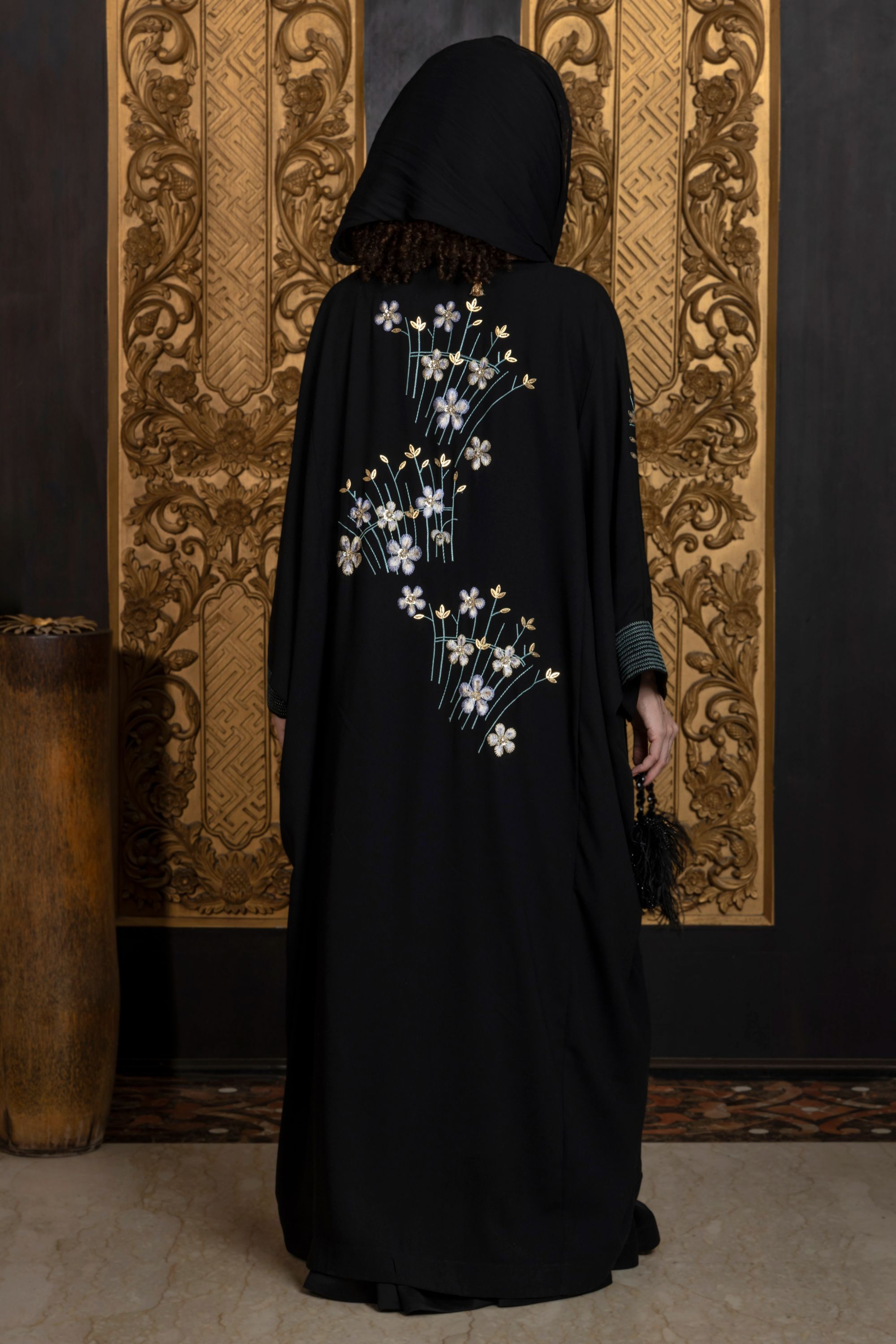 Sultana Embroidered Abaya with Sheila