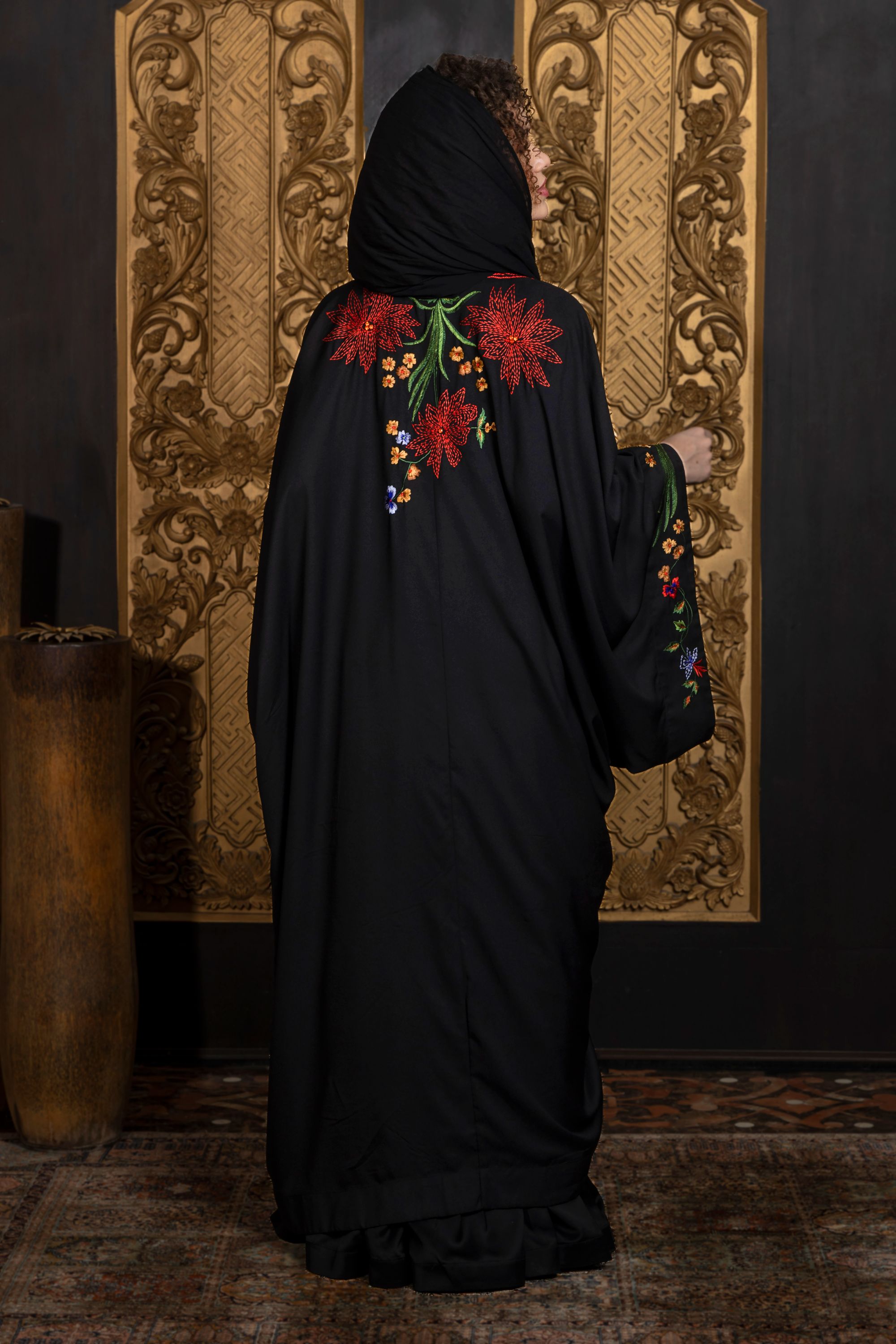 Pakhtoon Embroidered Abaya with Sheila