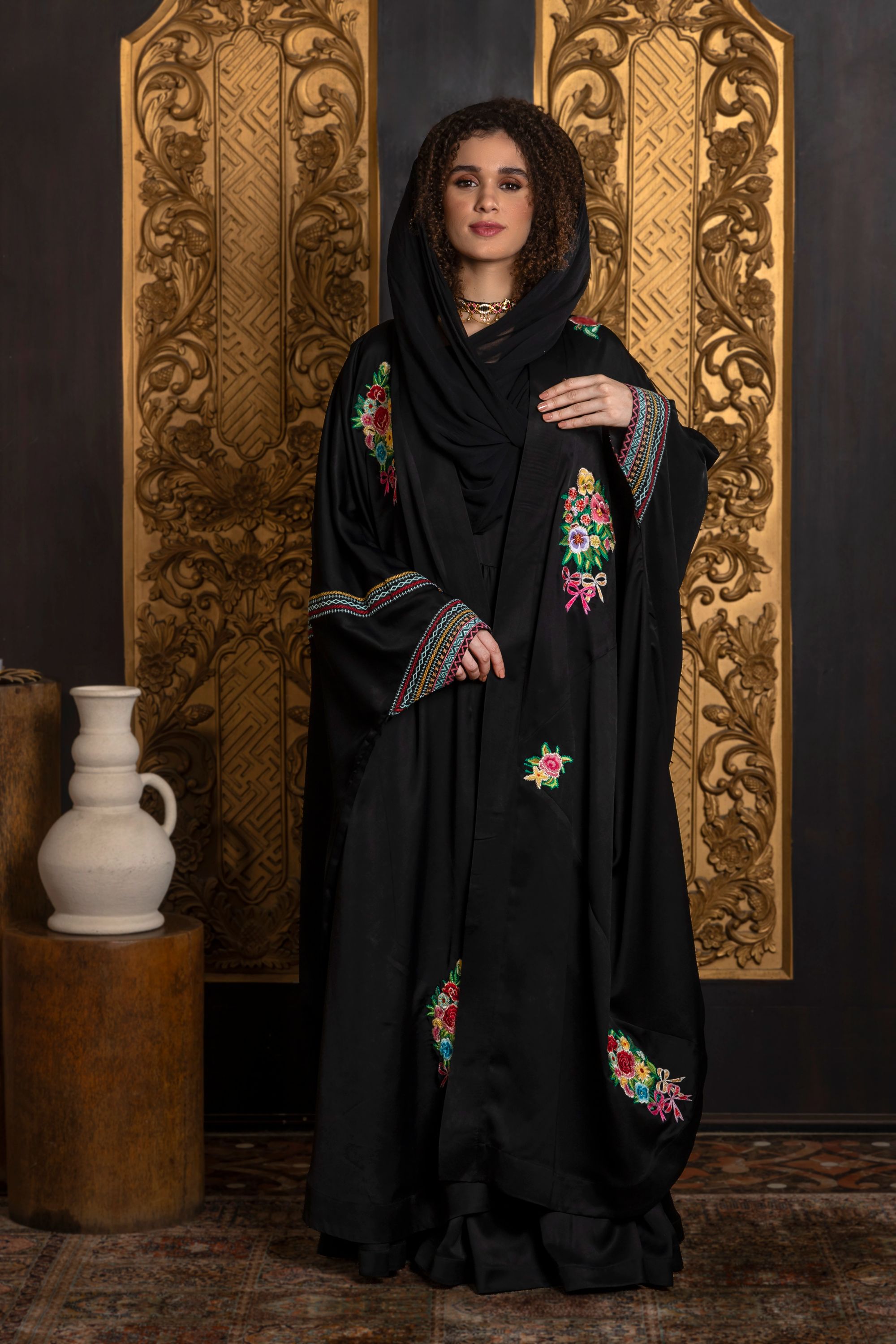 Mehreen Embroidered Abaya with Sheila