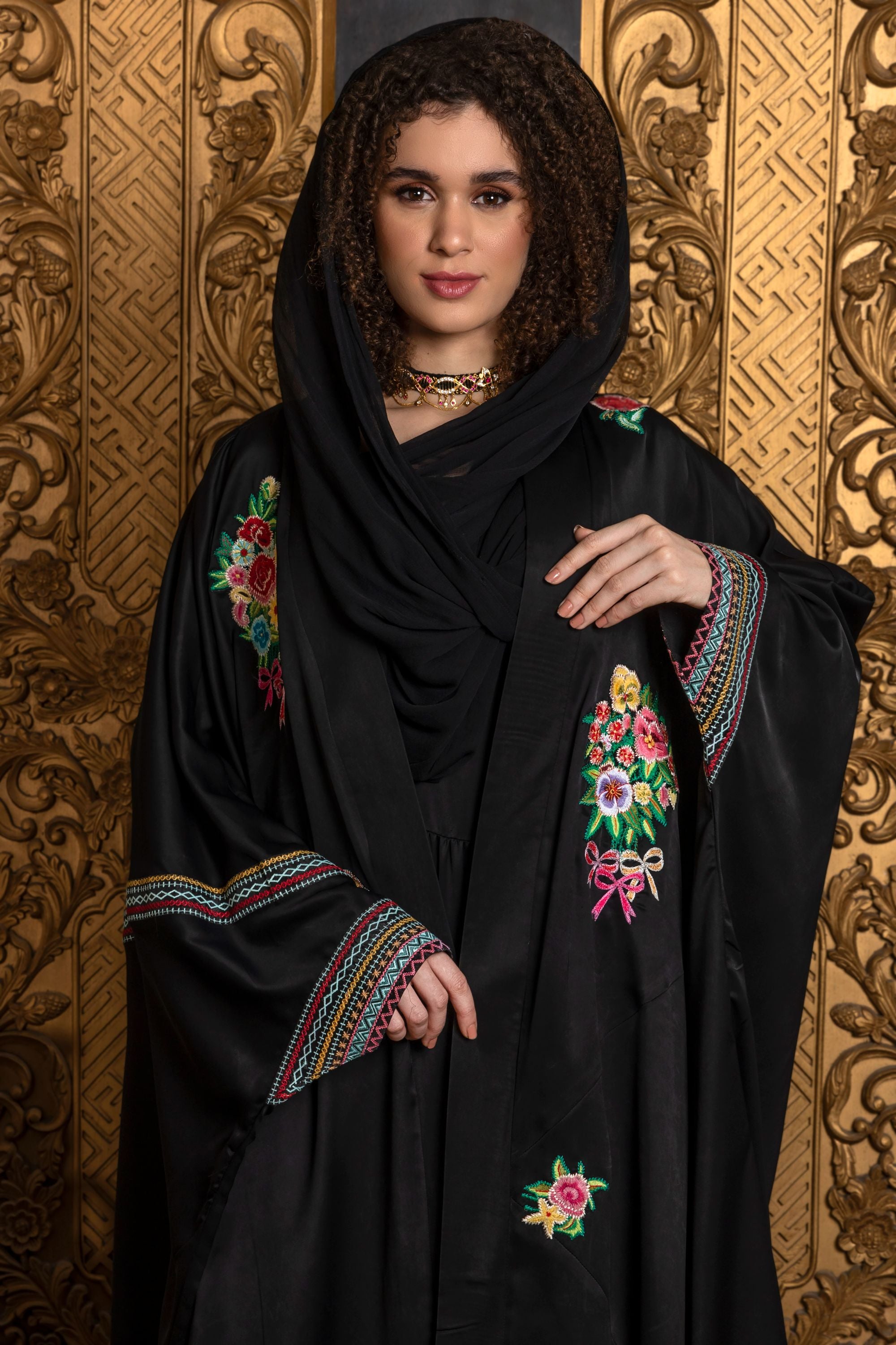 Mehreen Embroidered Abaya with Sheila