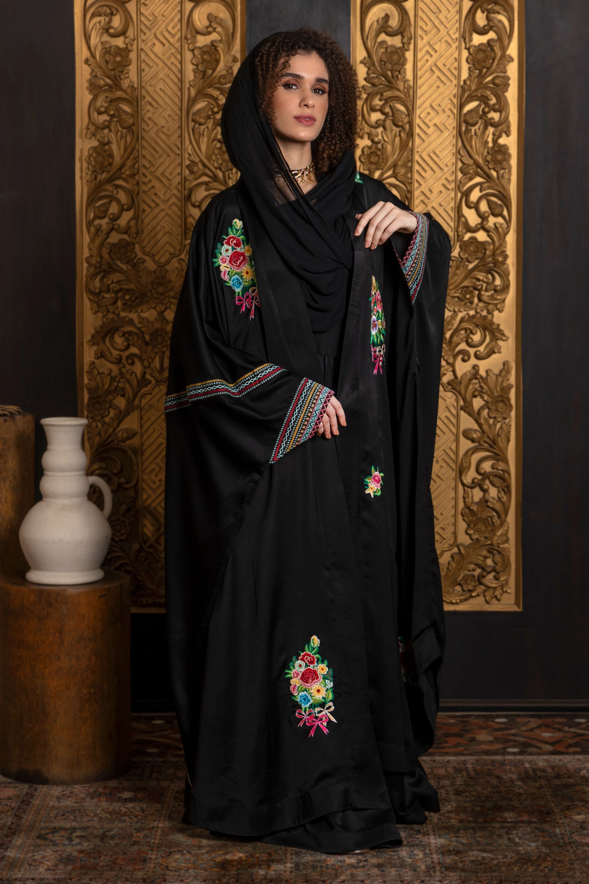 Mehreen Embroidered Abaya with Sheila