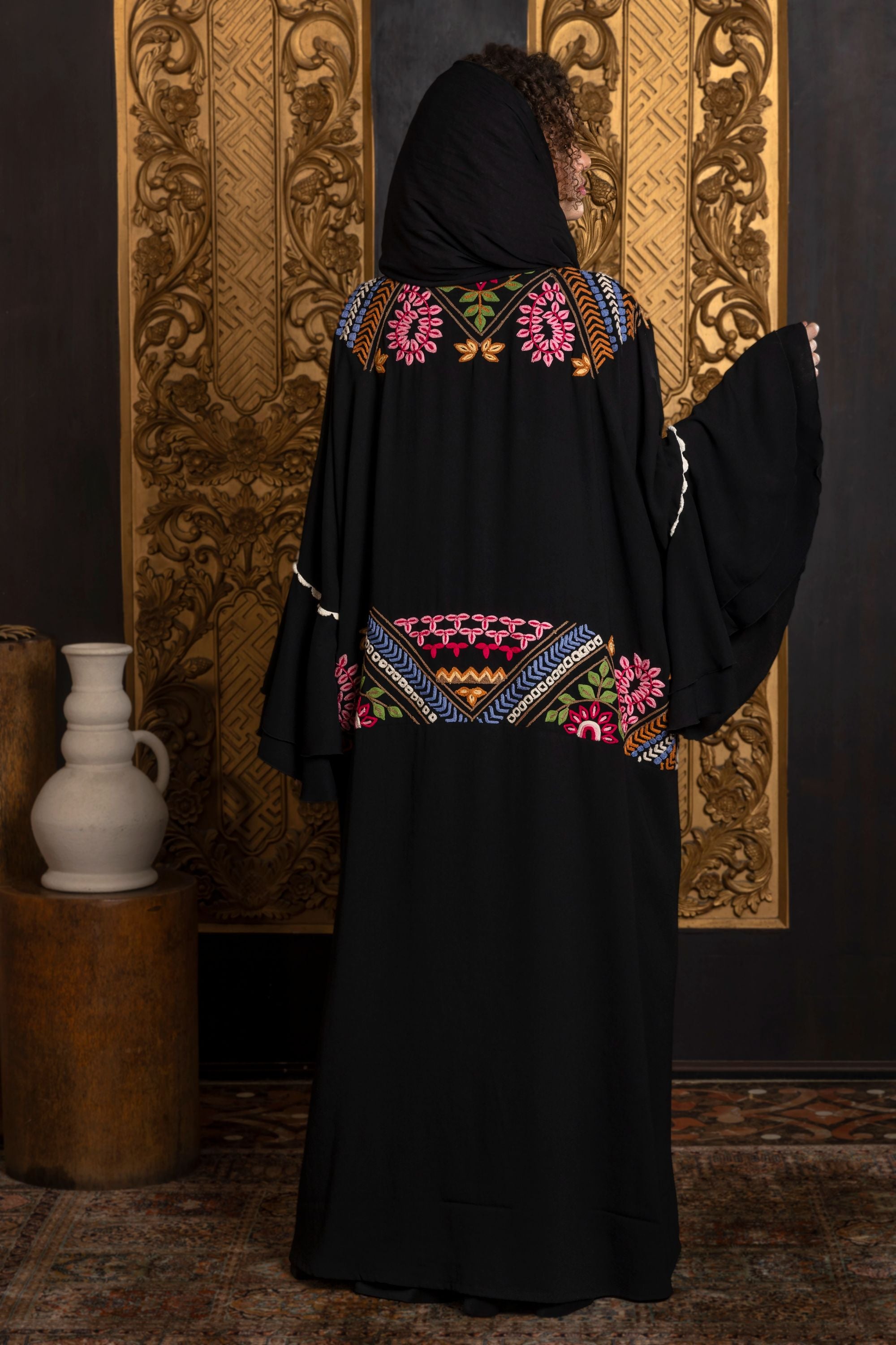 Ameerah Embroidered Abaya with Sheila