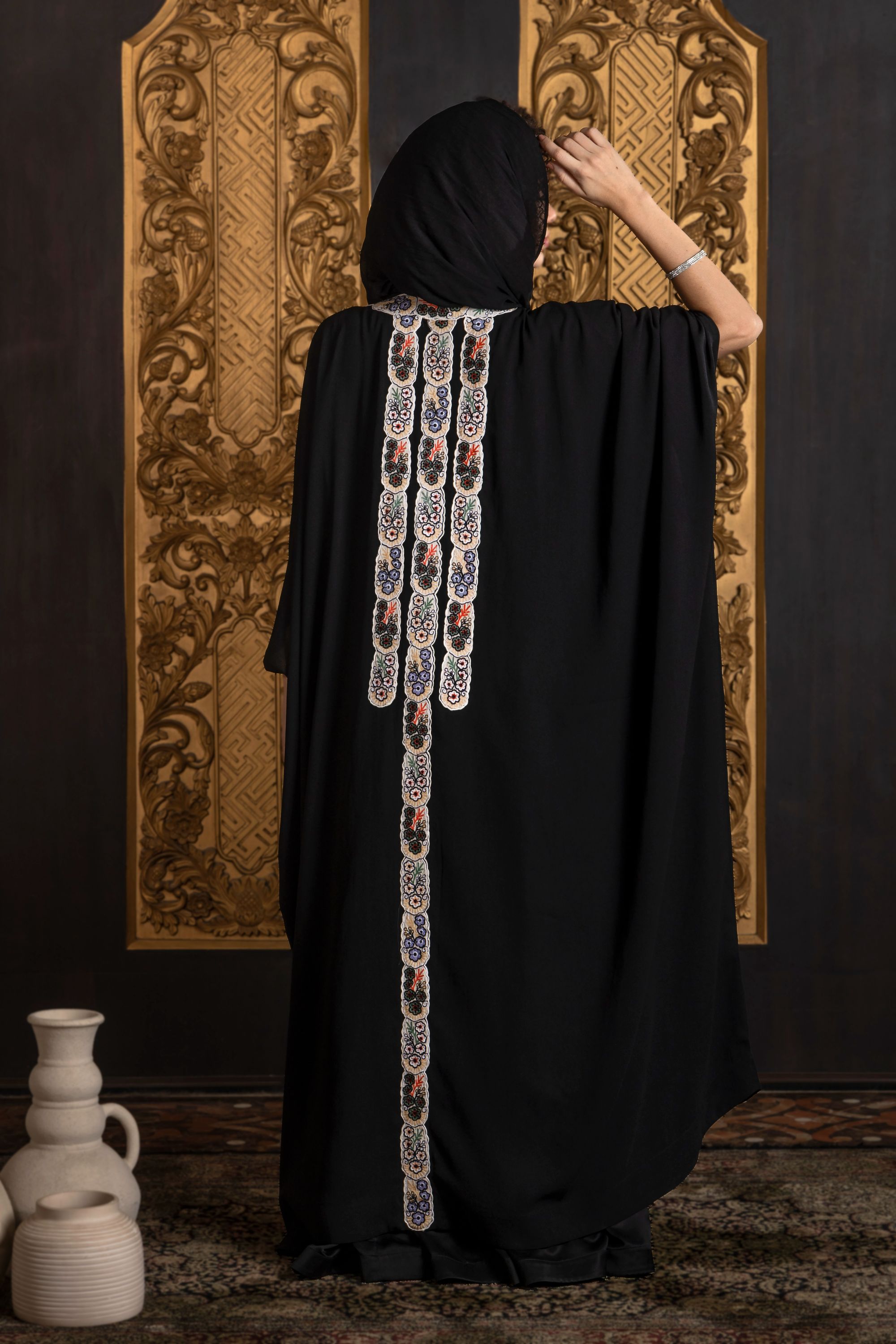 Soheila Embroidered Abaya with Sheila