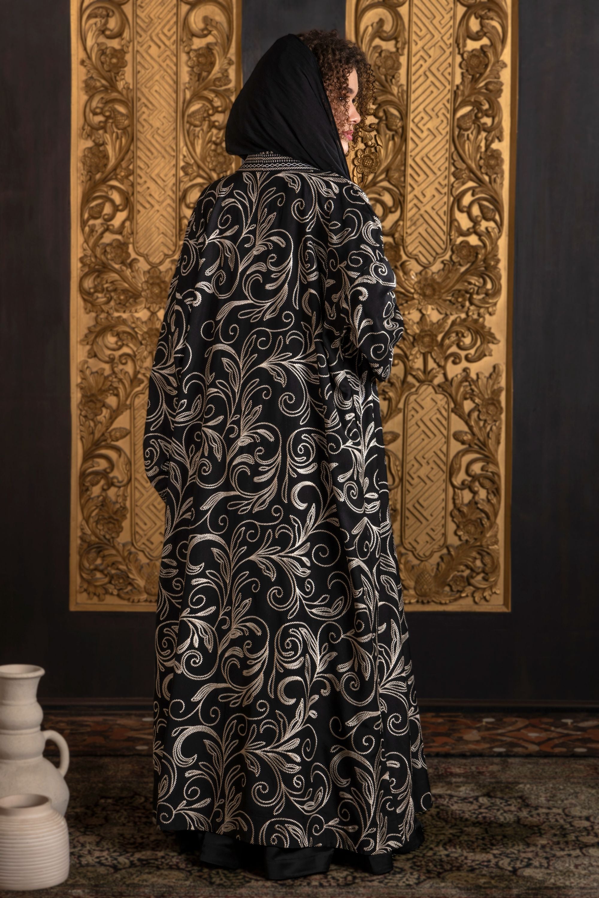 Zulma Embroidered Abaya with Sheila