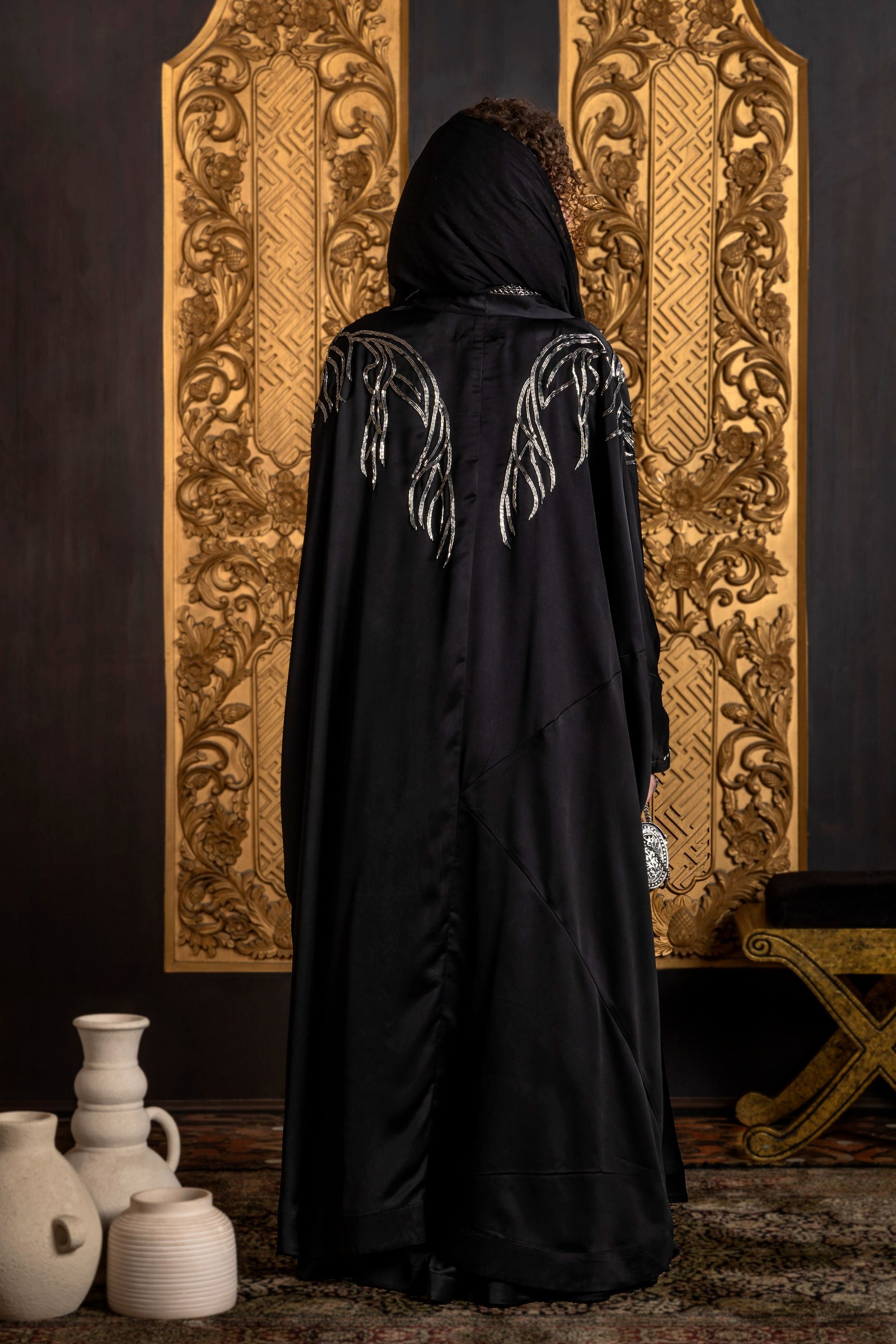 Zahida Embroidered Abaya with Sheila