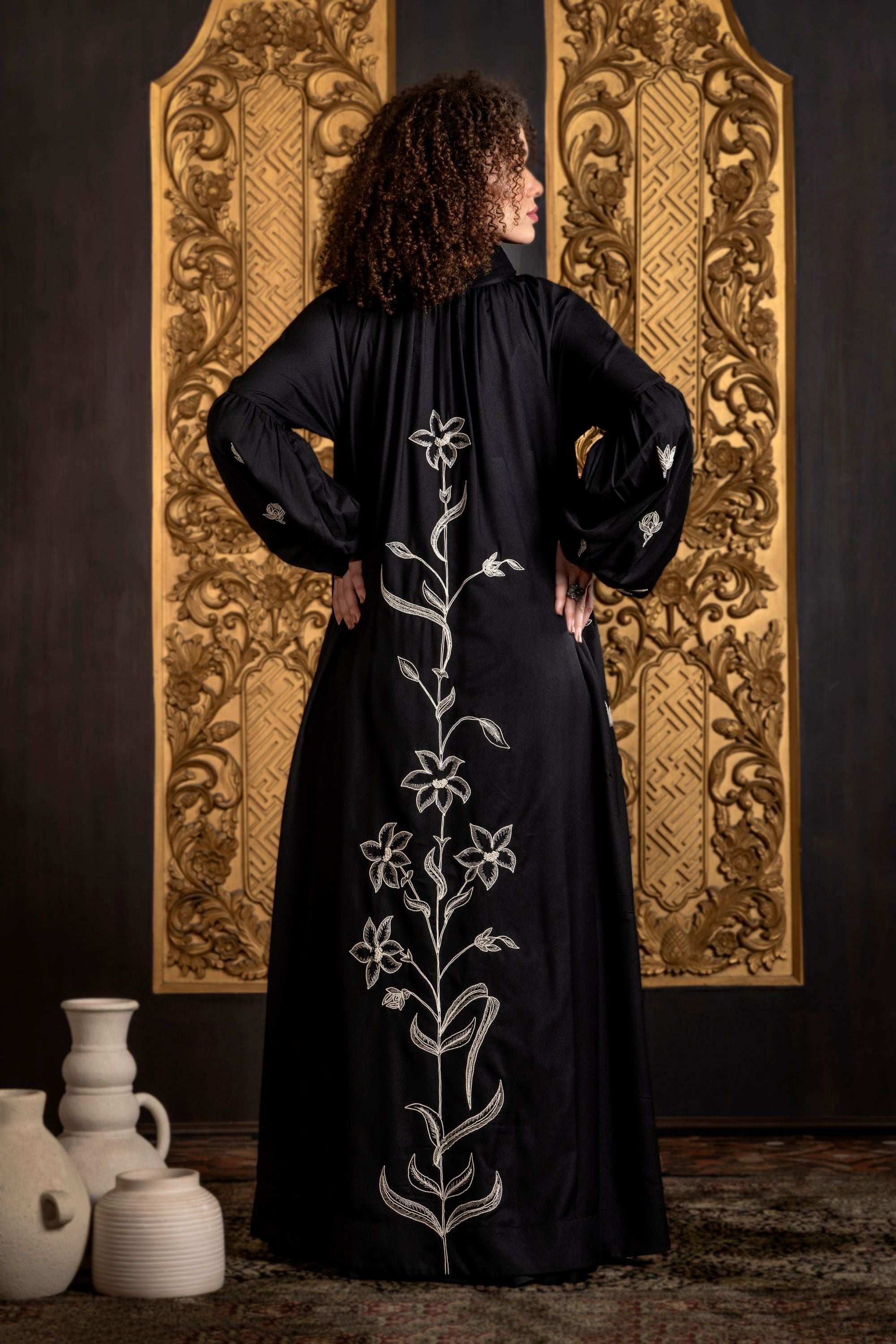 Azgari Embroidered Abaya with Sheila